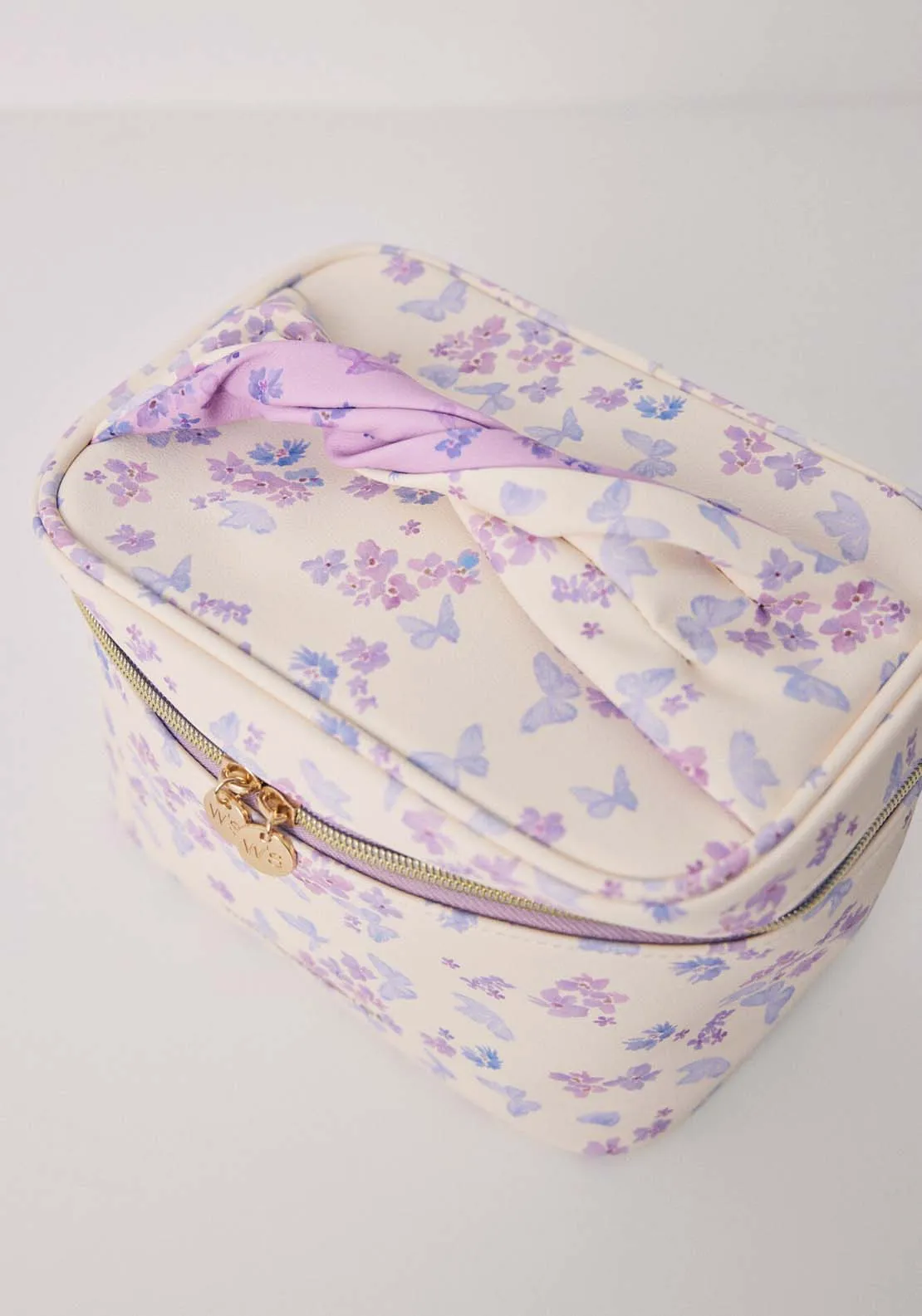 Medium floral print chest toiletry bag - Pink