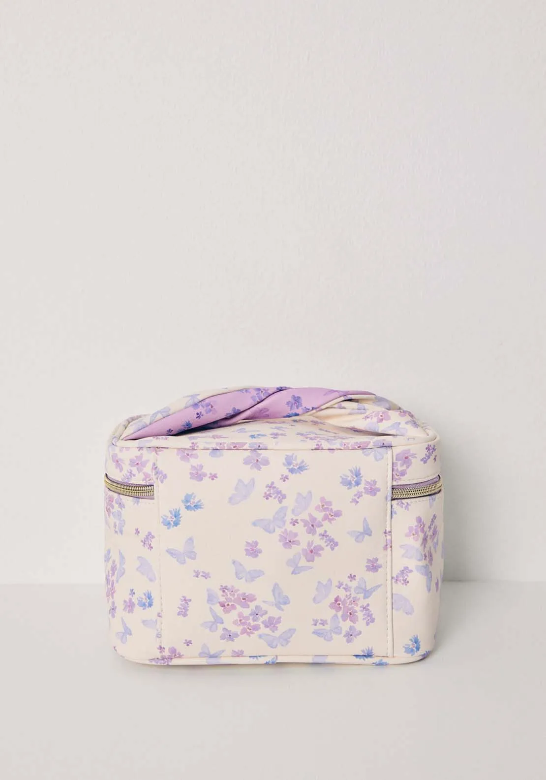 Medium floral print chest toiletry bag - Pink