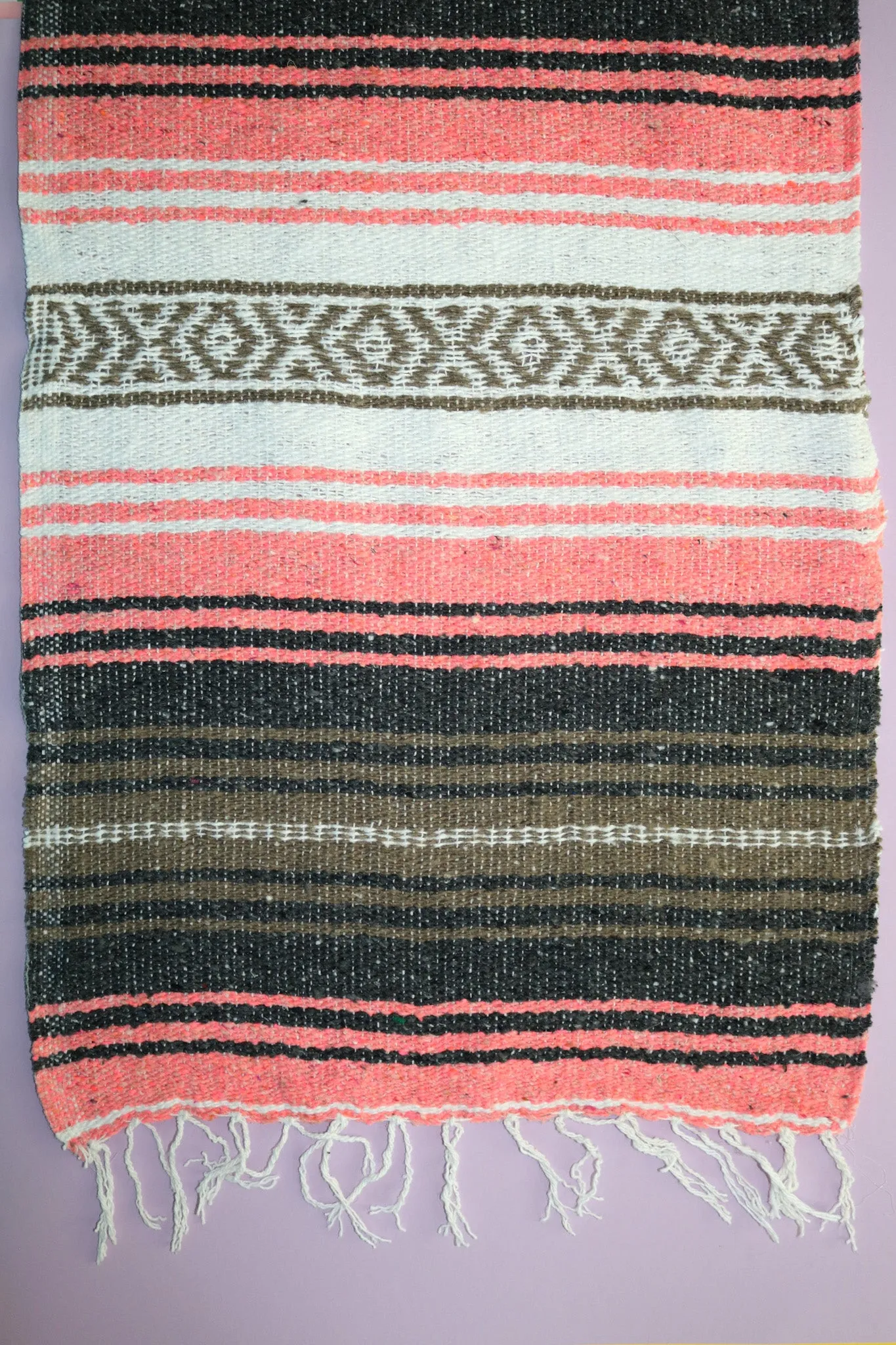 Mexican Rustic rainbow table runner made from Falsa blankets