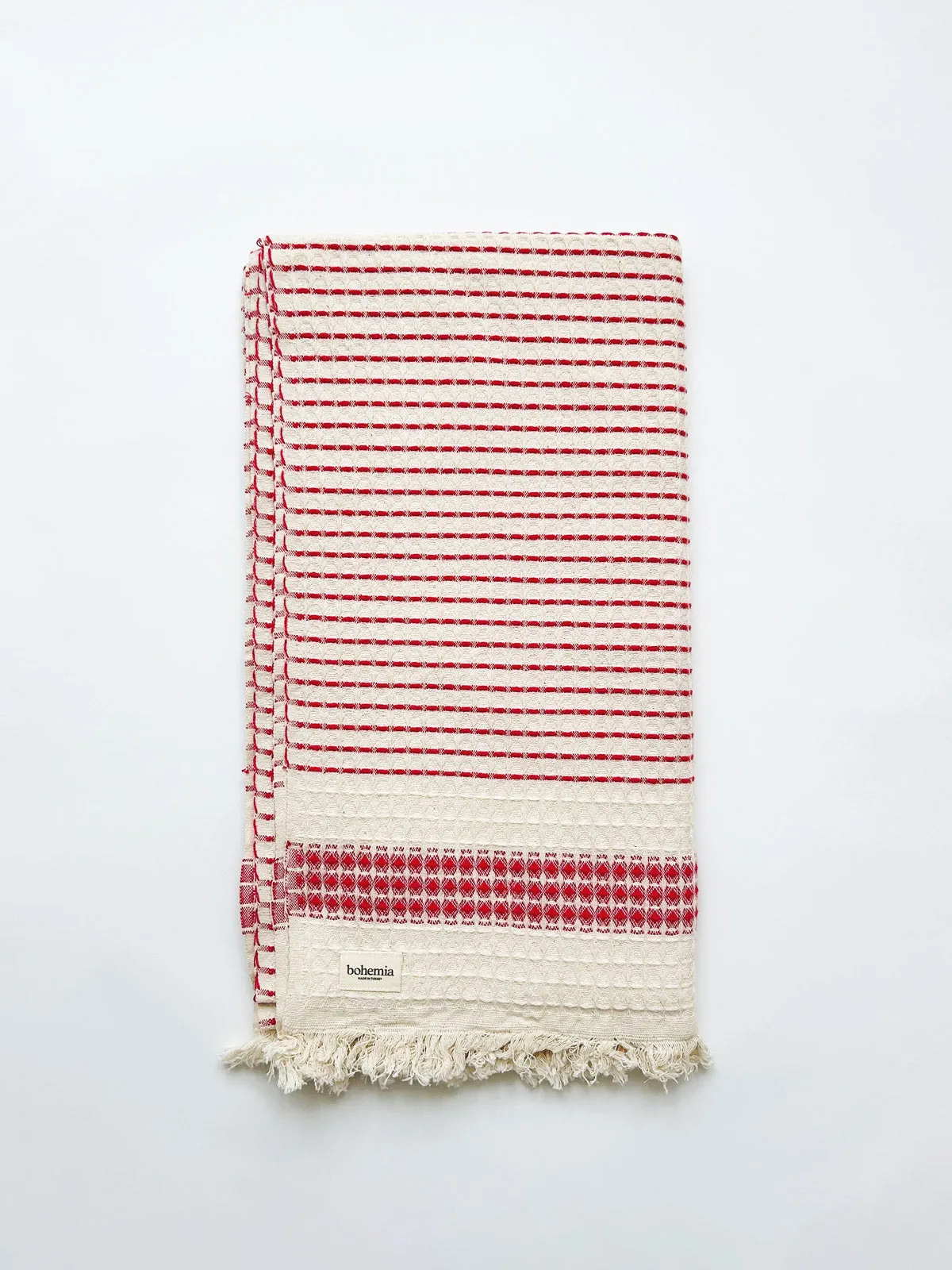 Milos Check Hammam Towel, Terracotta