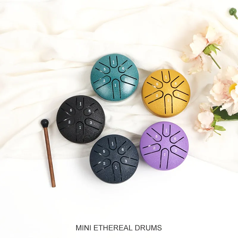 Mini Steel Tongue Drum Set with Mallets and Music Book