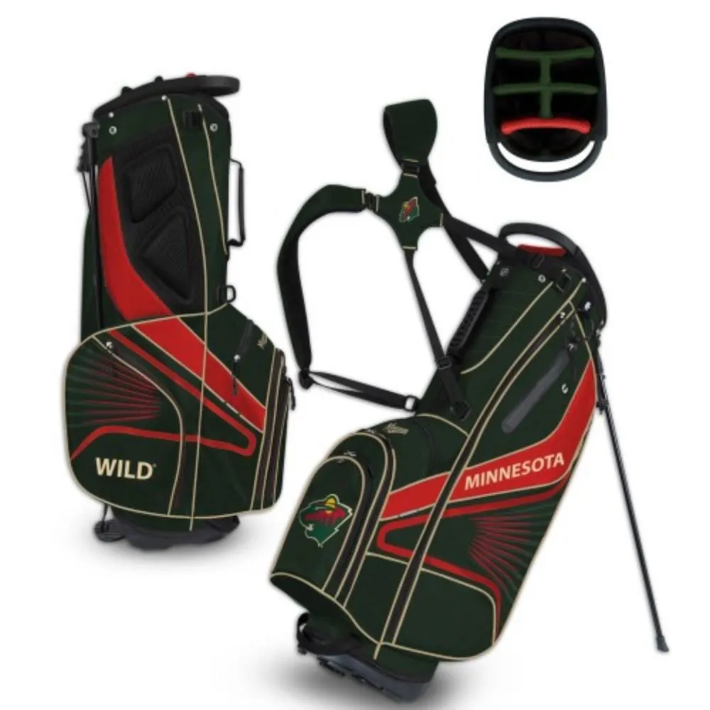 Minnesota Wild WinCraft "Grid Iron III" 6-Way Stand Golf Bag