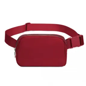 Miss Lulu Lightweight Stylish Water-Resistant Bum Bag - Burgundy | Trendy & Versatile Waist Pack