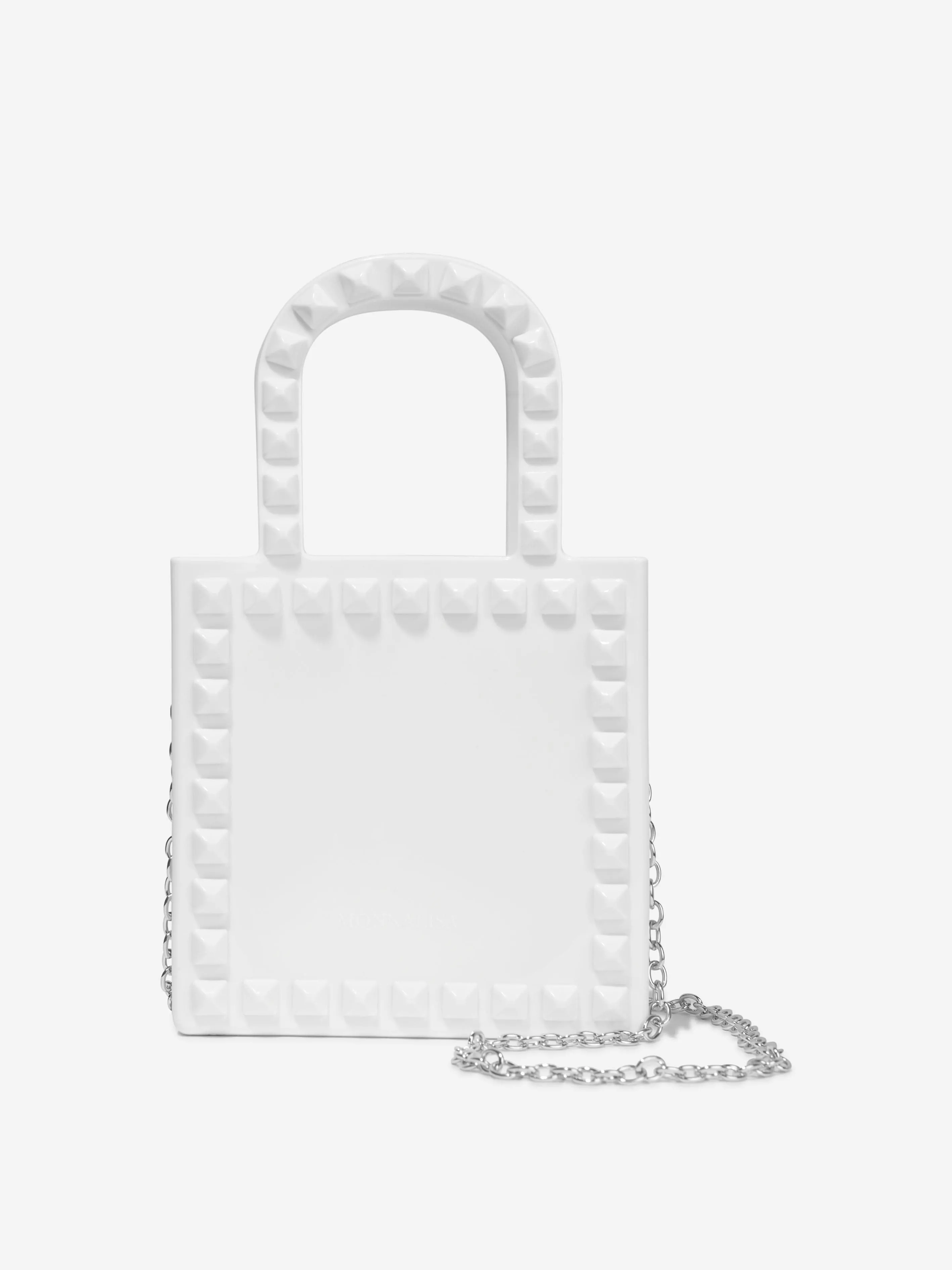 Monnalisa Girls PVC Shopper Bag in White