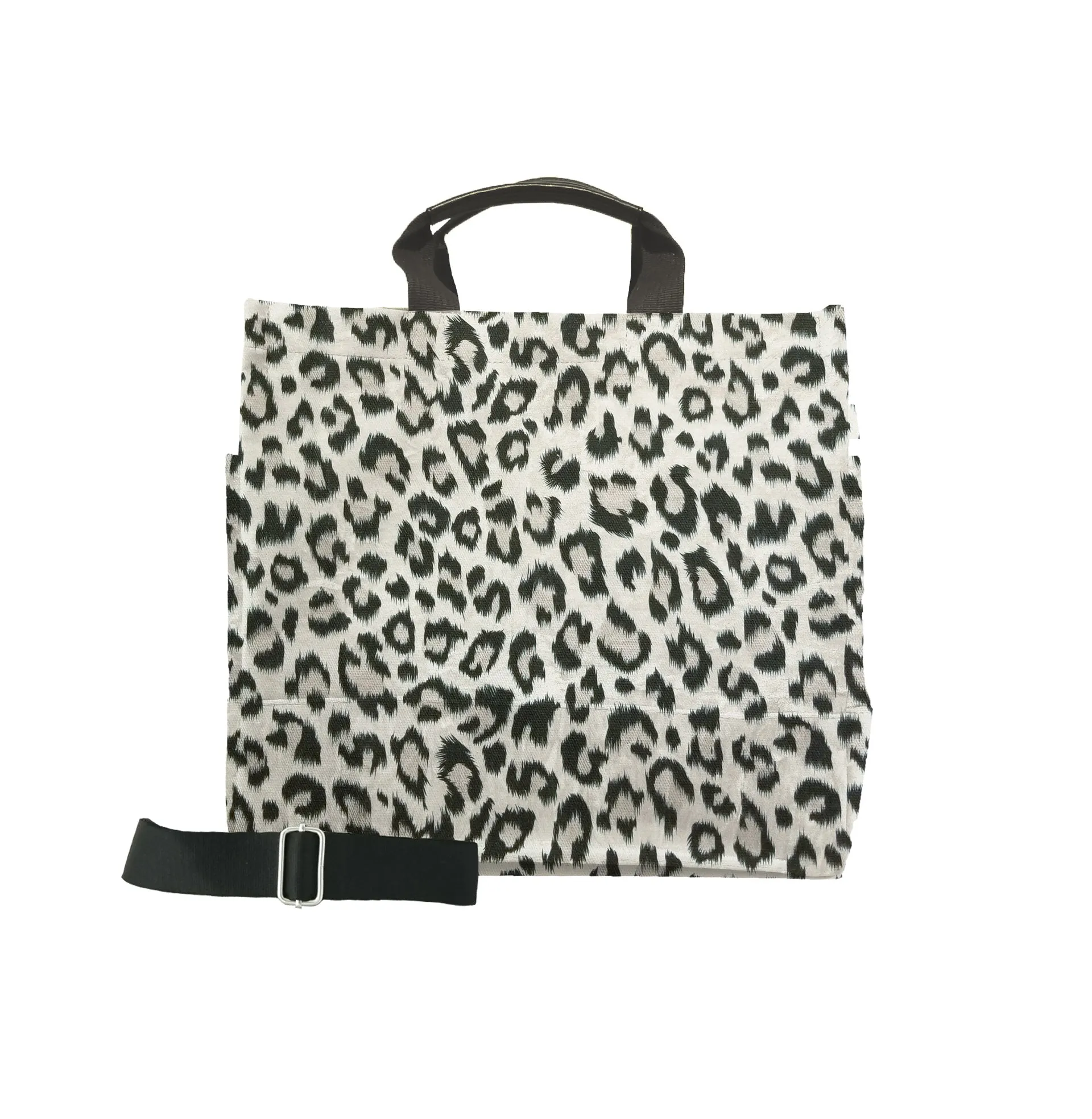 Monogram Stripe Leopard North South Bag