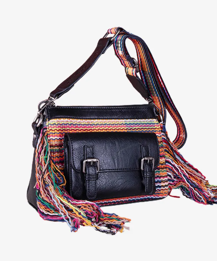 Montana West Knit Fringe Crossbody Bag