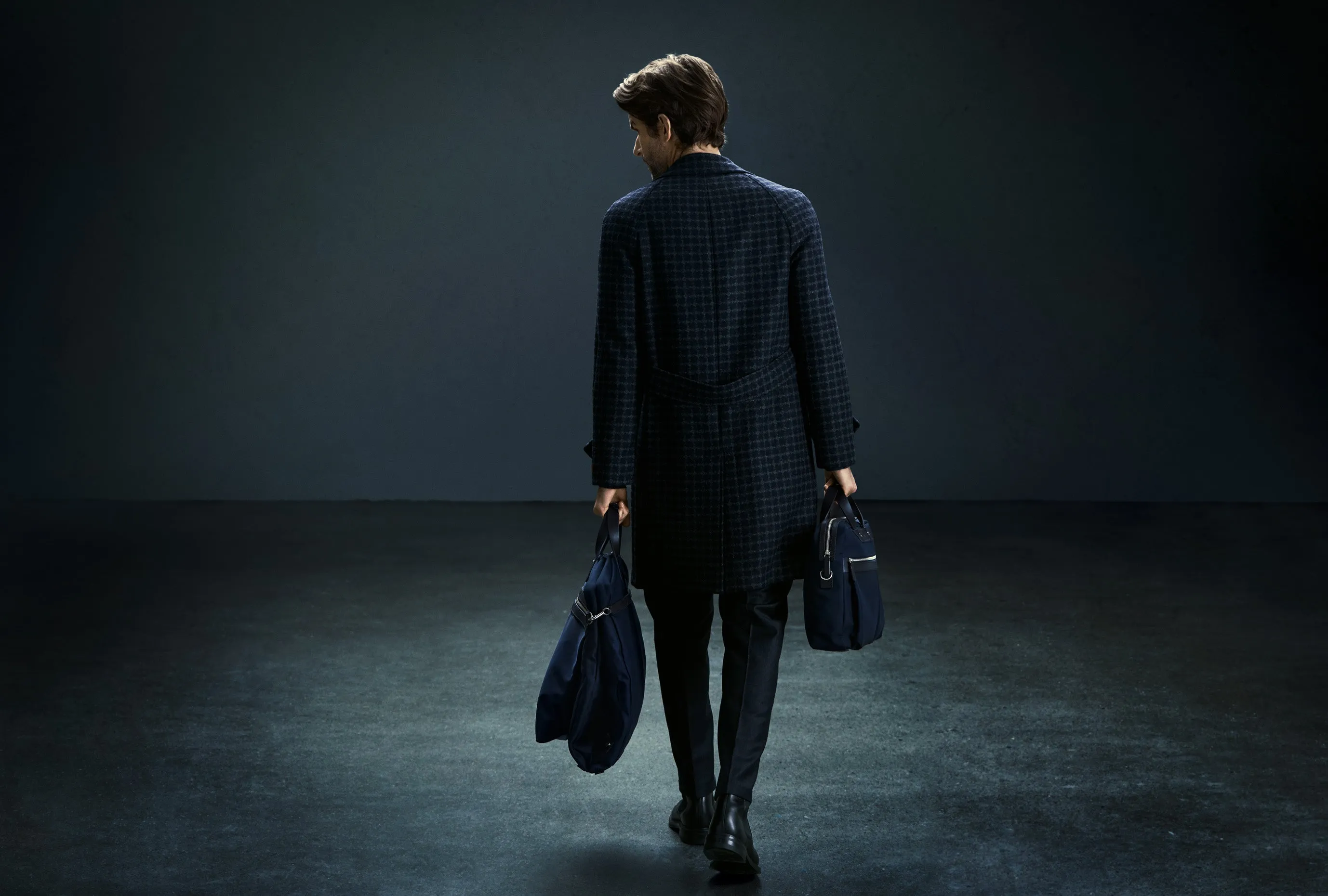 M/S Suit Carrier - Grand Herringbone/Cuoio