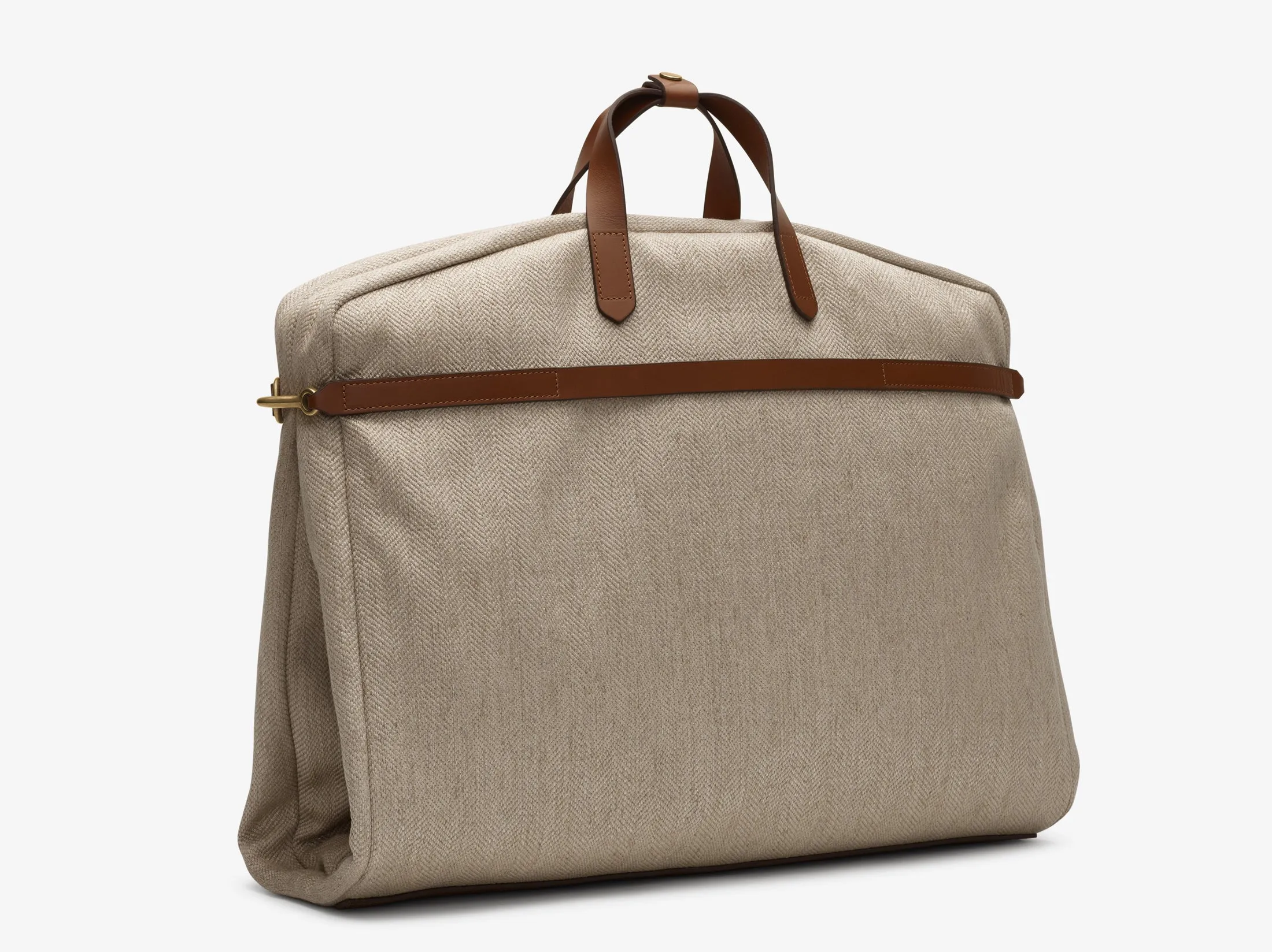 M/S Suit Carrier - Grand Herringbone/Cuoio