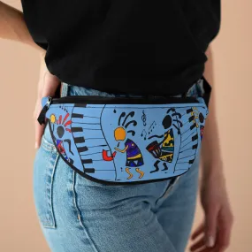 Music-Themed Artistic Fanny Pack Lightweight Adjustable Belt Durable Back  Zipper