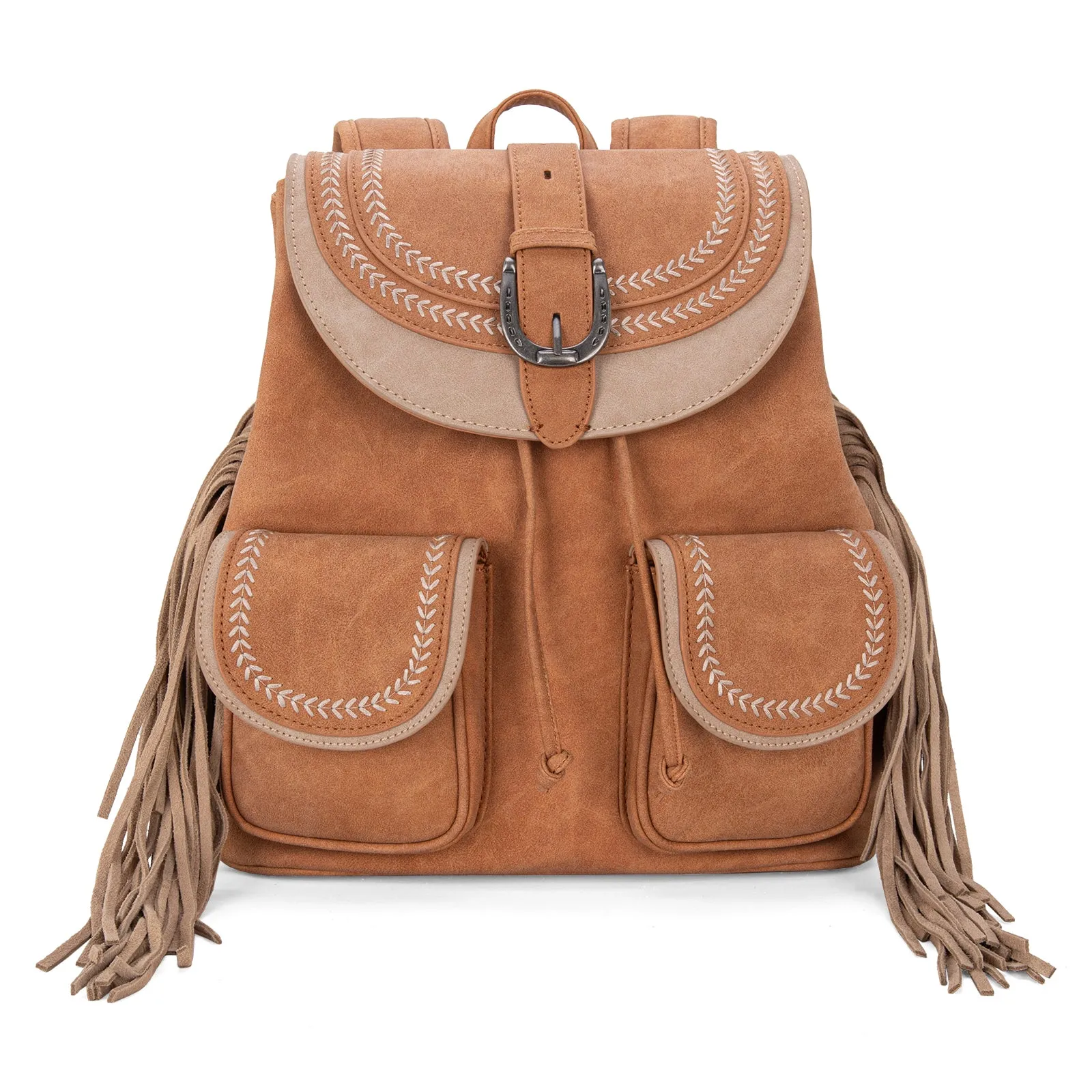 MW1289-9110 Montana West Fringe Buckle Collection Backpack