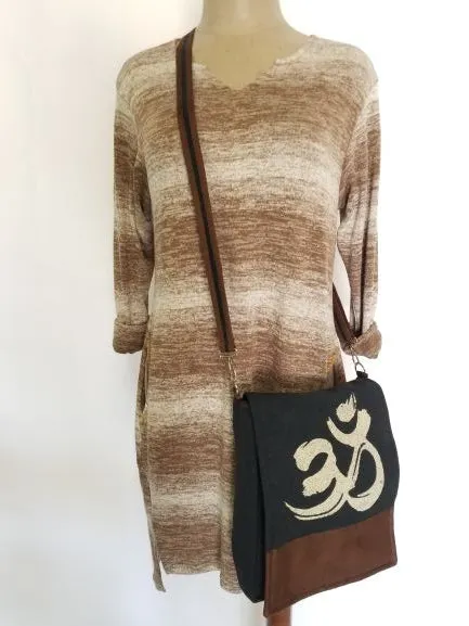 Om Print Shoulder Bag