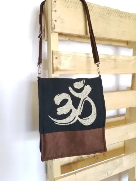 Om Print Shoulder Bag