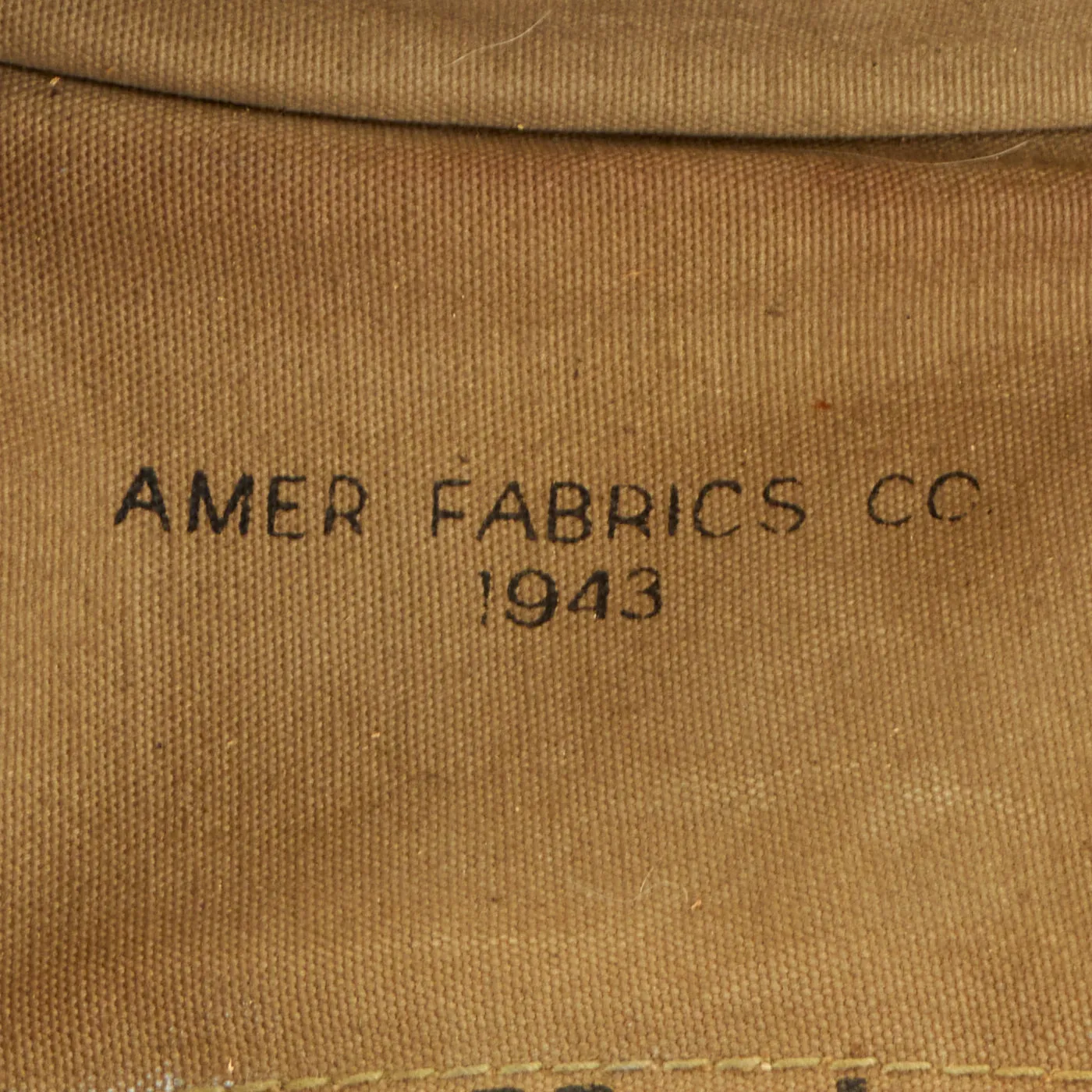 Original U.S. WWII Rigger Modified M1 General Purpose Ammunition Carrying Bag by Amer Fabrics Co. - Dated 1943