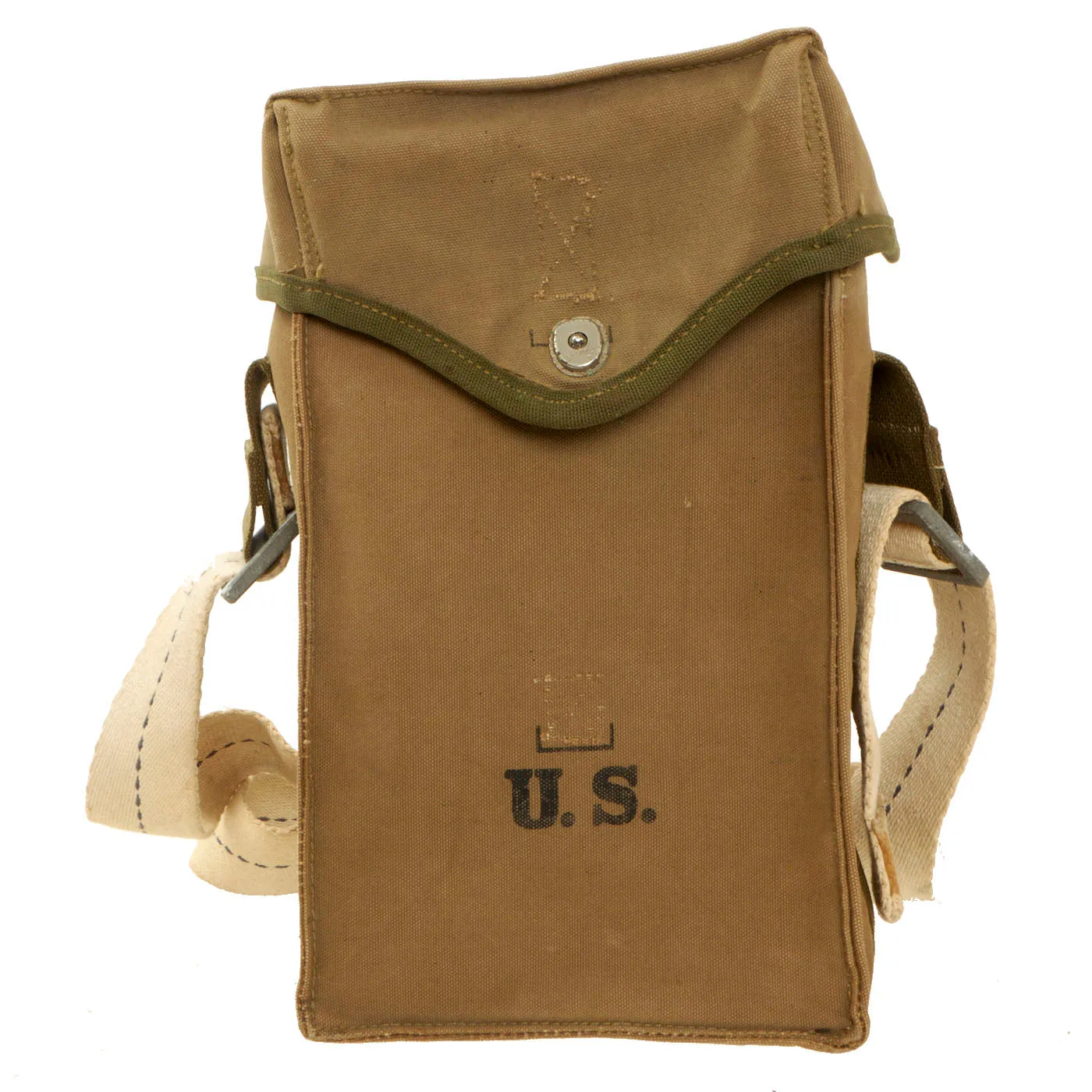 Original U.S. WWII Rigger Modified M1 General Purpose Ammunition Carrying Bag by Amer Fabrics Co. - Dated 1943