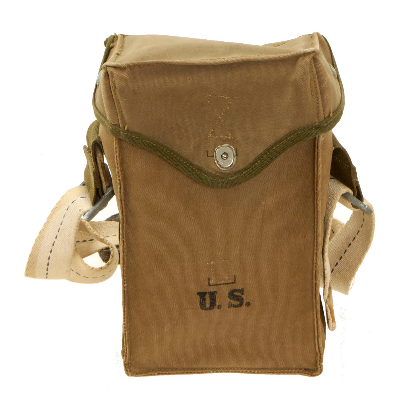 Original U.S. WWII Rigger Modified M1 General Purpose Ammunition Carrying Bag by Amer Fabrics Co. - Dated 1943