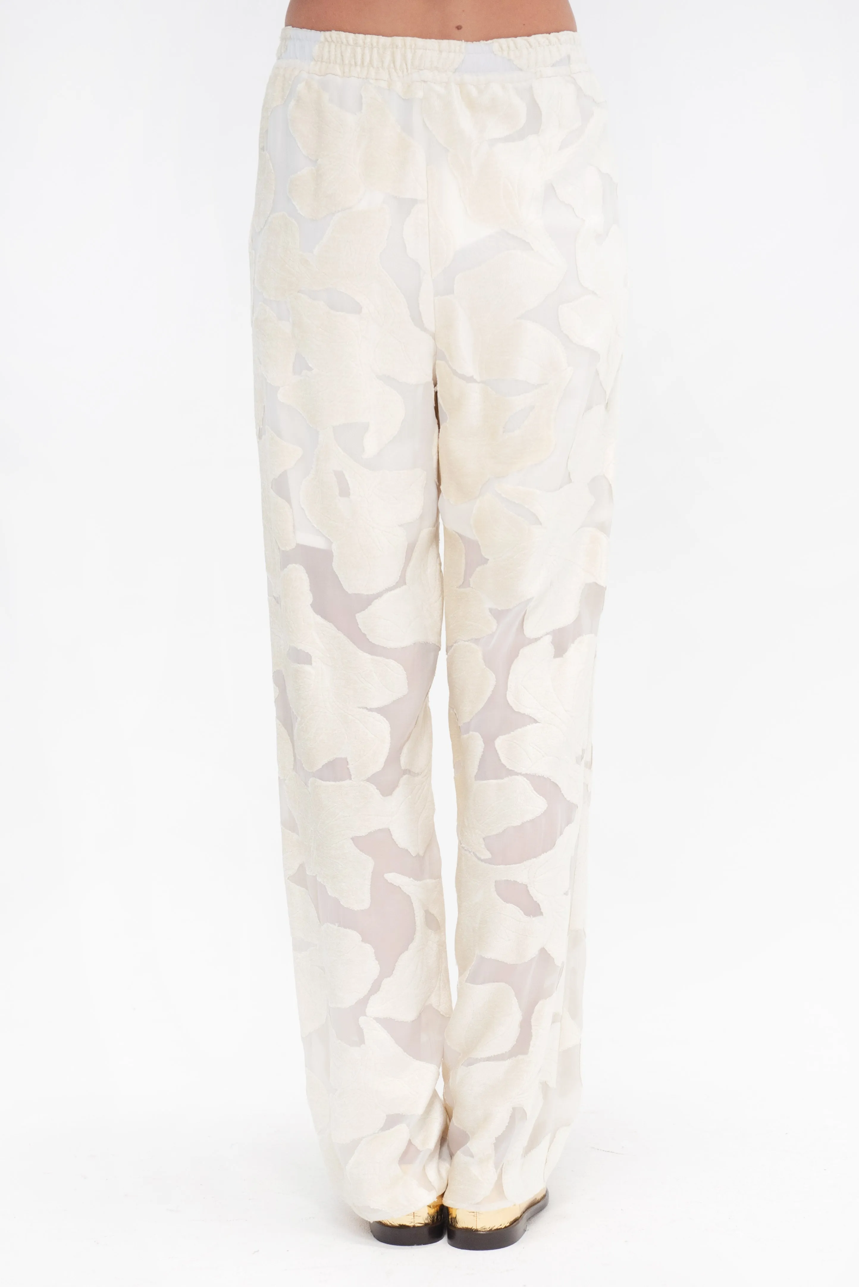 Pares Velvet Pants, Ivory