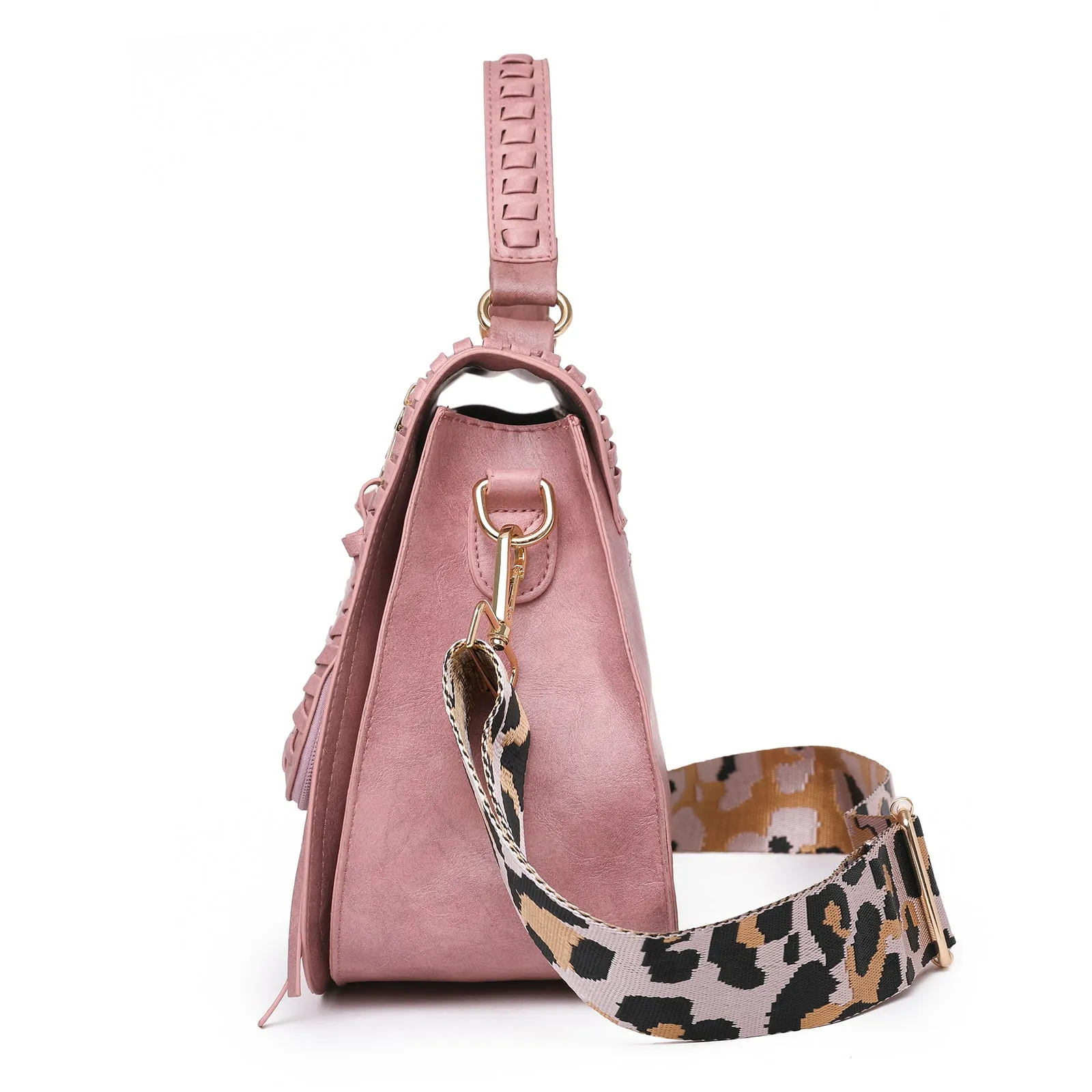 Paziye Leopard Print Strap Crossbody Bag