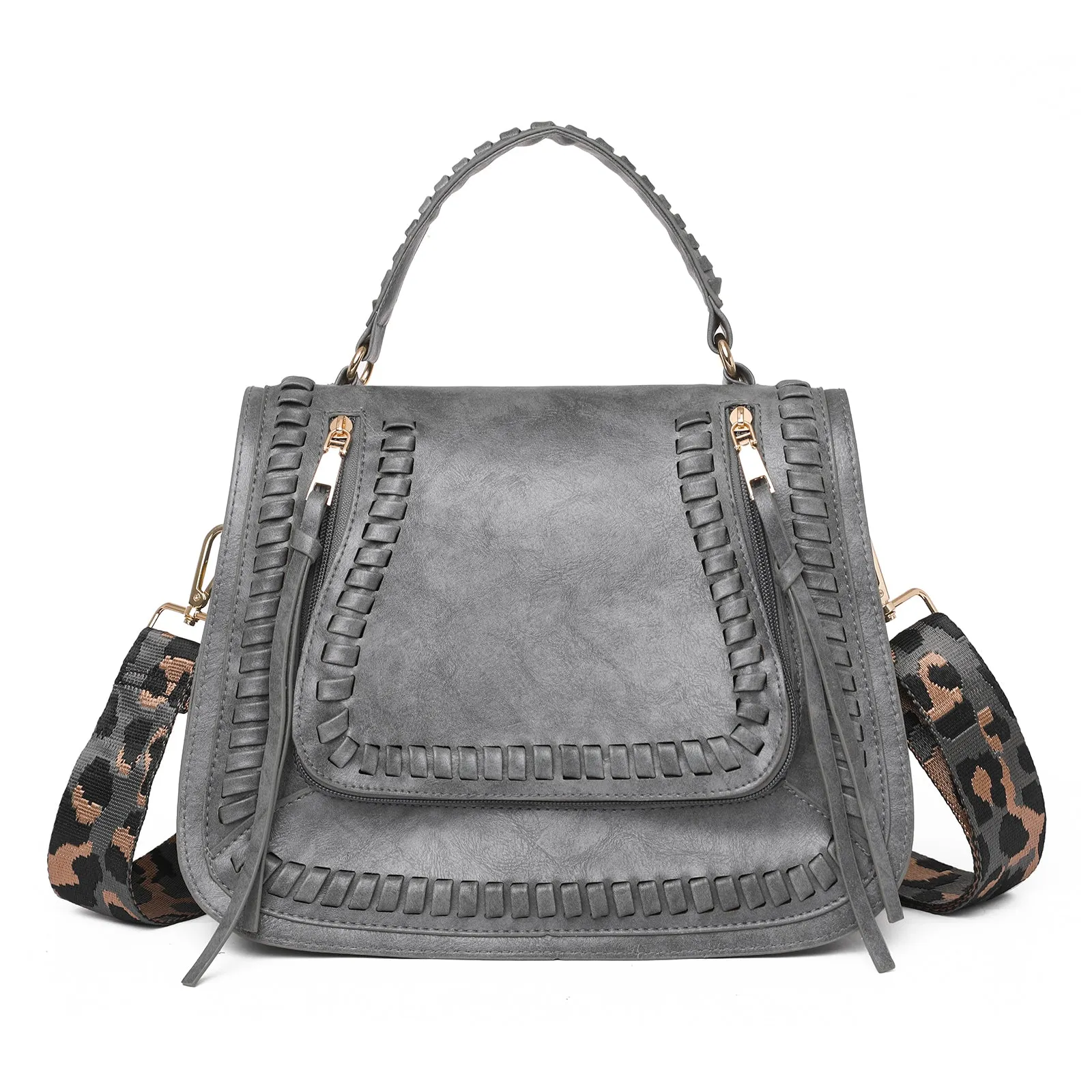 Paziye Leopard Print Strap Crossbody Bag