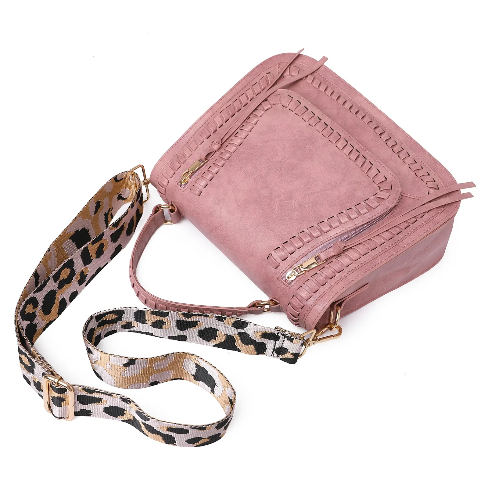 Paziye Leopard Print Strap Crossbody Bag