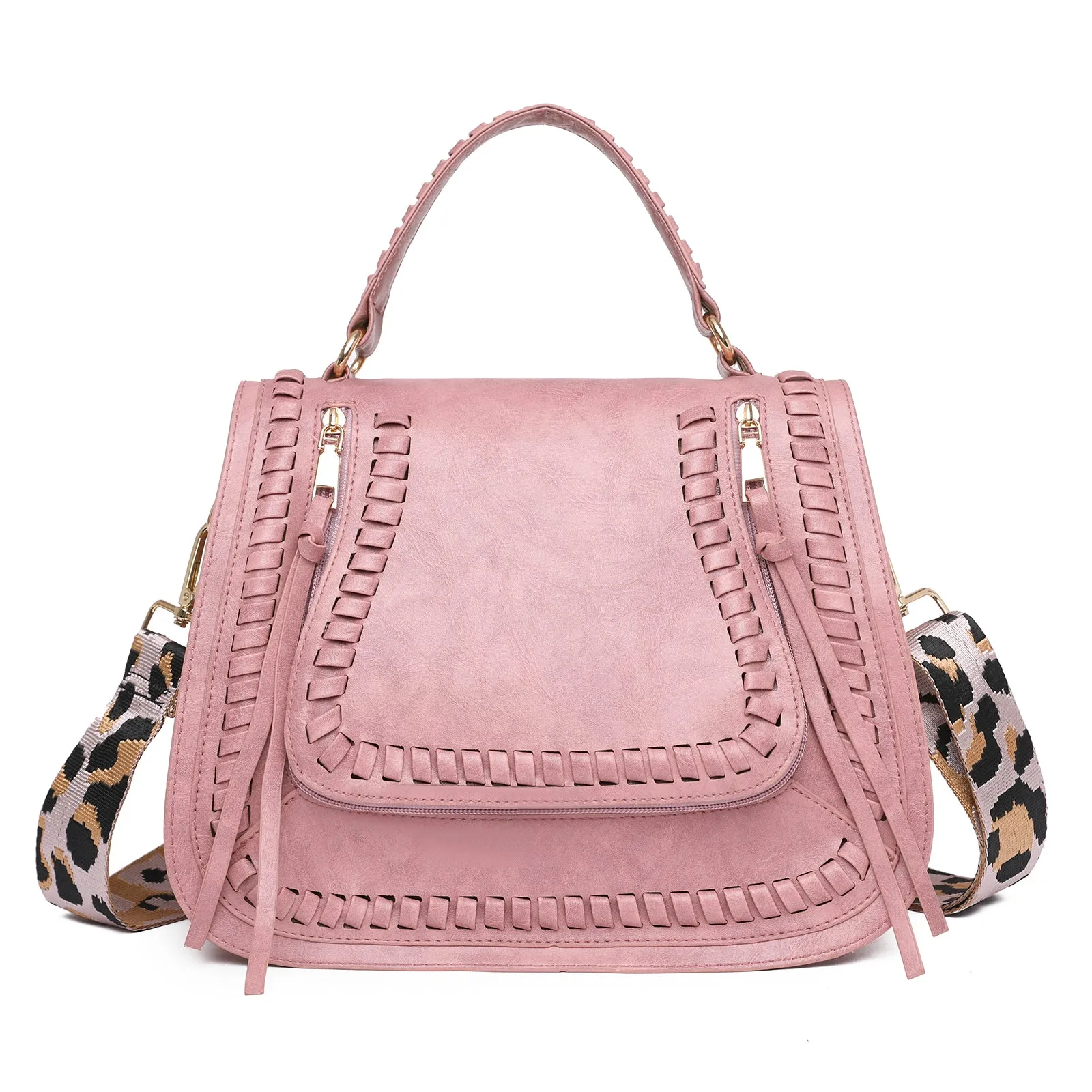 Paziye Leopard Print Strap Crossbody Bag