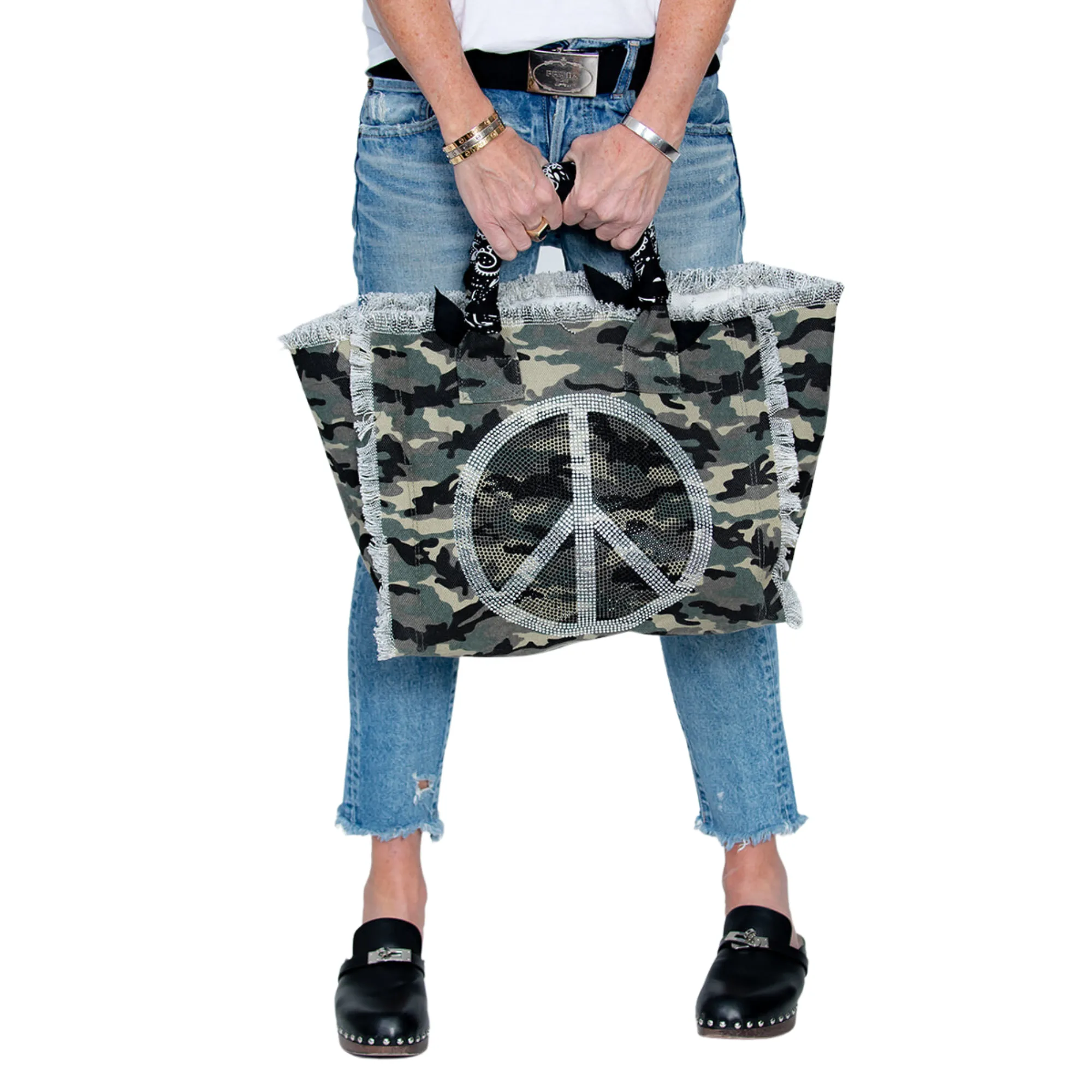 Peace Fringe Canvas Bag