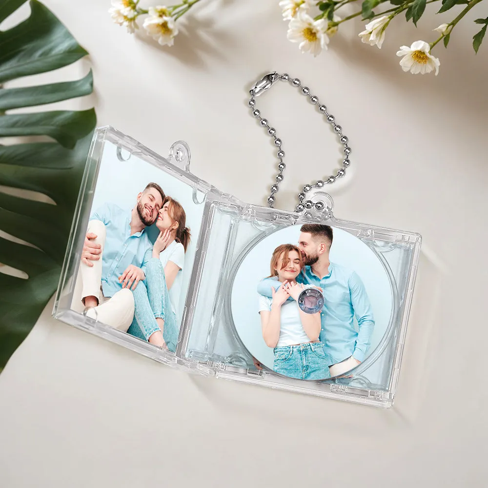 Personalised NFC Keychain Custom Mini Album CD Keychain with Fully Custom Photos Song Play Your Favorite Spotify Song Instantly Personalised Music Gift Music Lover Keychain CD Album