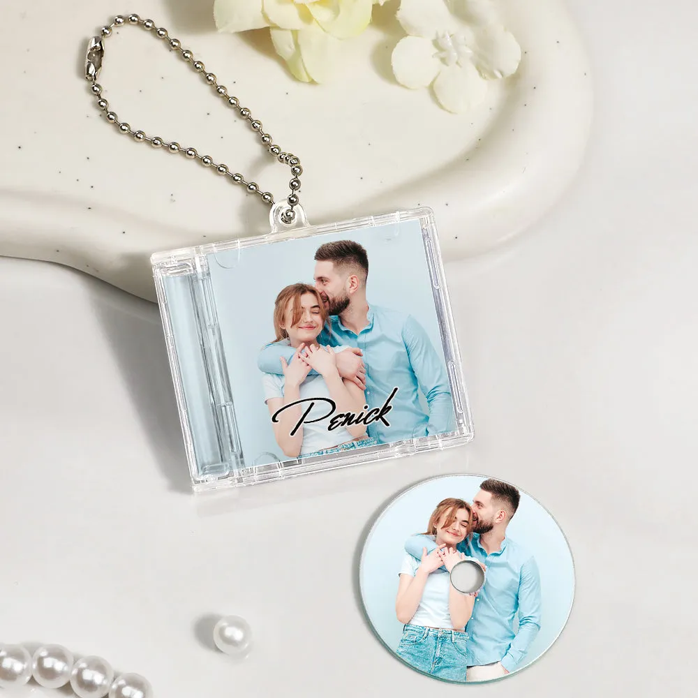 Personalised NFC Keychain Custom Mini Album CD Keychain with Fully Custom Photos Song Play Your Favorite Spotify Song Instantly Personalised Music Gift Music Lover Keychain CD Album