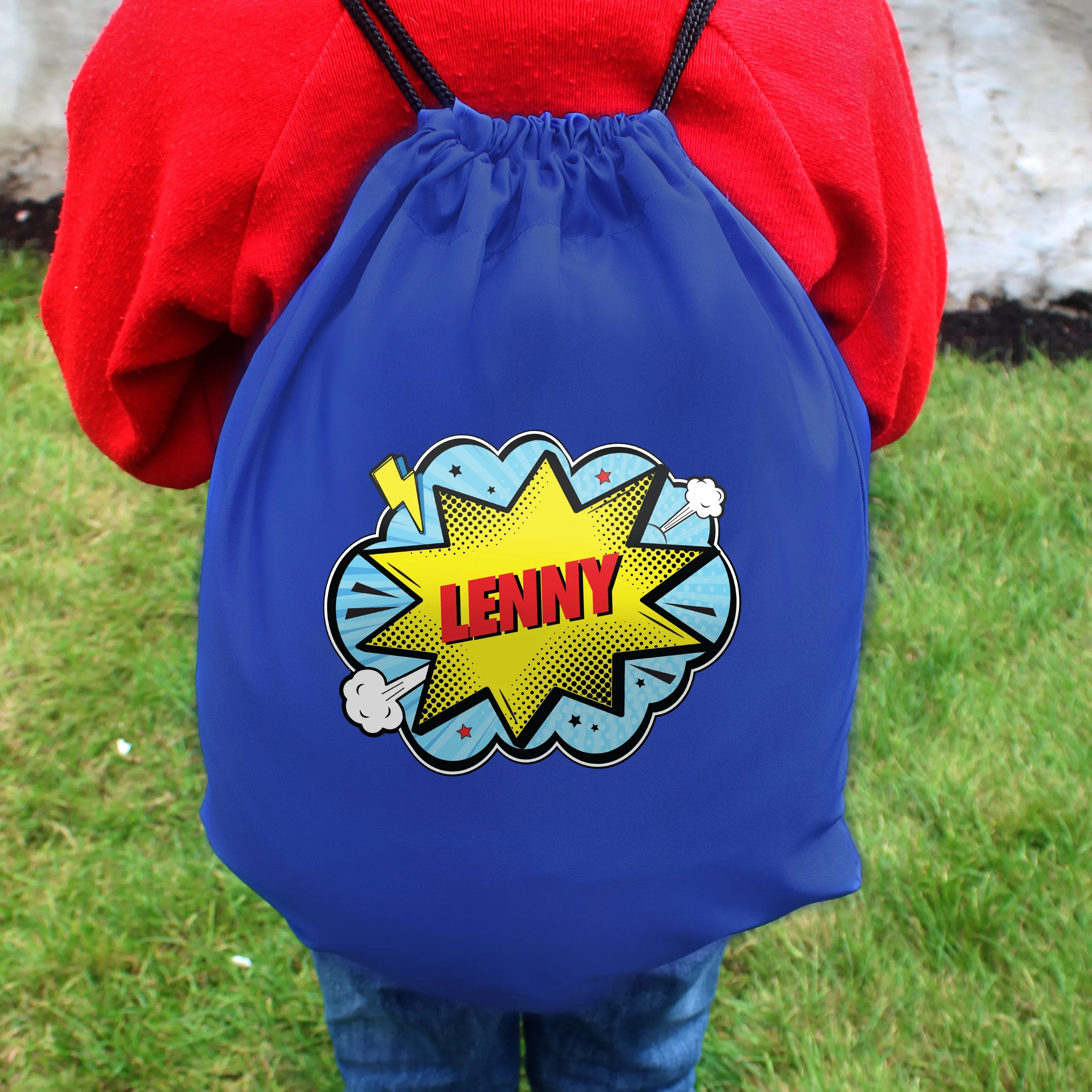 Personalised Superhero Blue Kit Bag