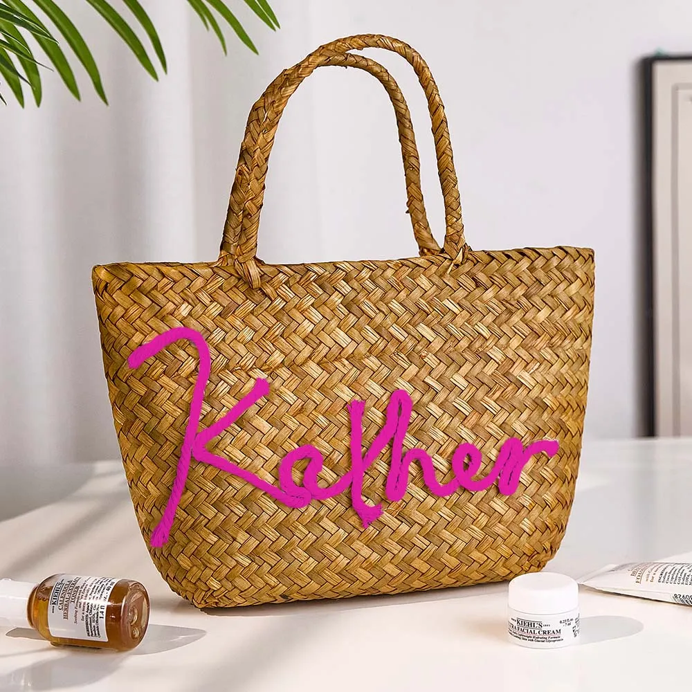 Personalized Handmade Bohemian Bucket Bag with Name Travel Beach Wedding Party Gift for Women