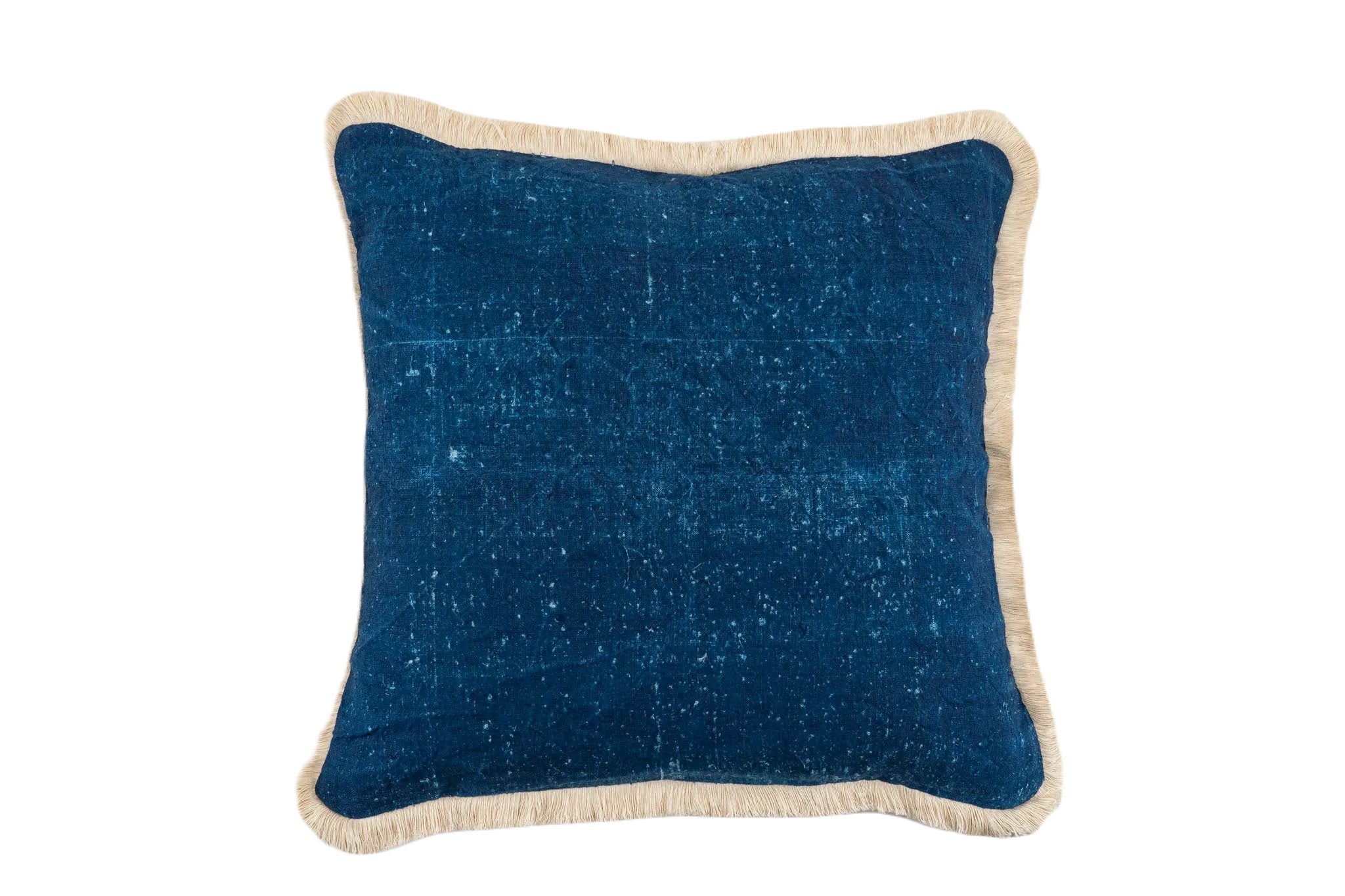 Pillow: Antique handwoven Hungarian hemp, Indigo over dye - P315