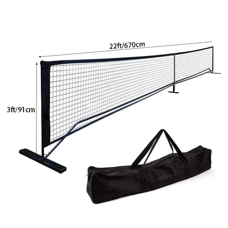 Portable Metal Frame Pickleball Net Set Indoor And Outdoor Detachable Mesh Net WIth Bag