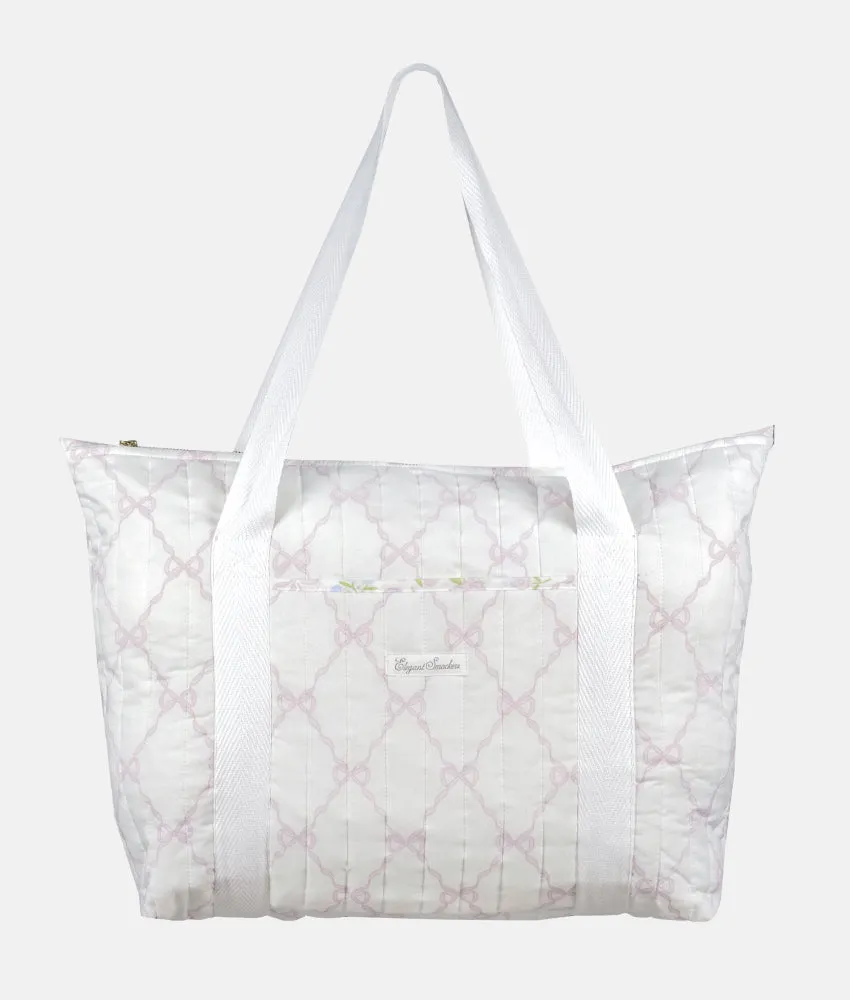 Quilted Baby Diaper Tote Bag – Blossom Theme