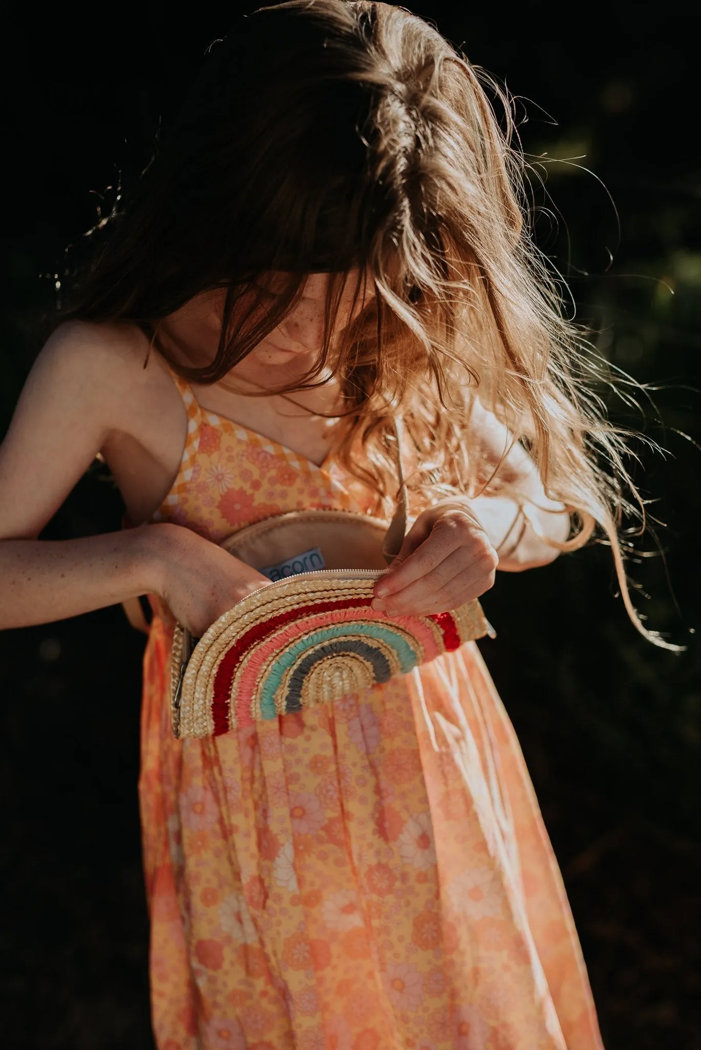 Rainbow Straw Bag