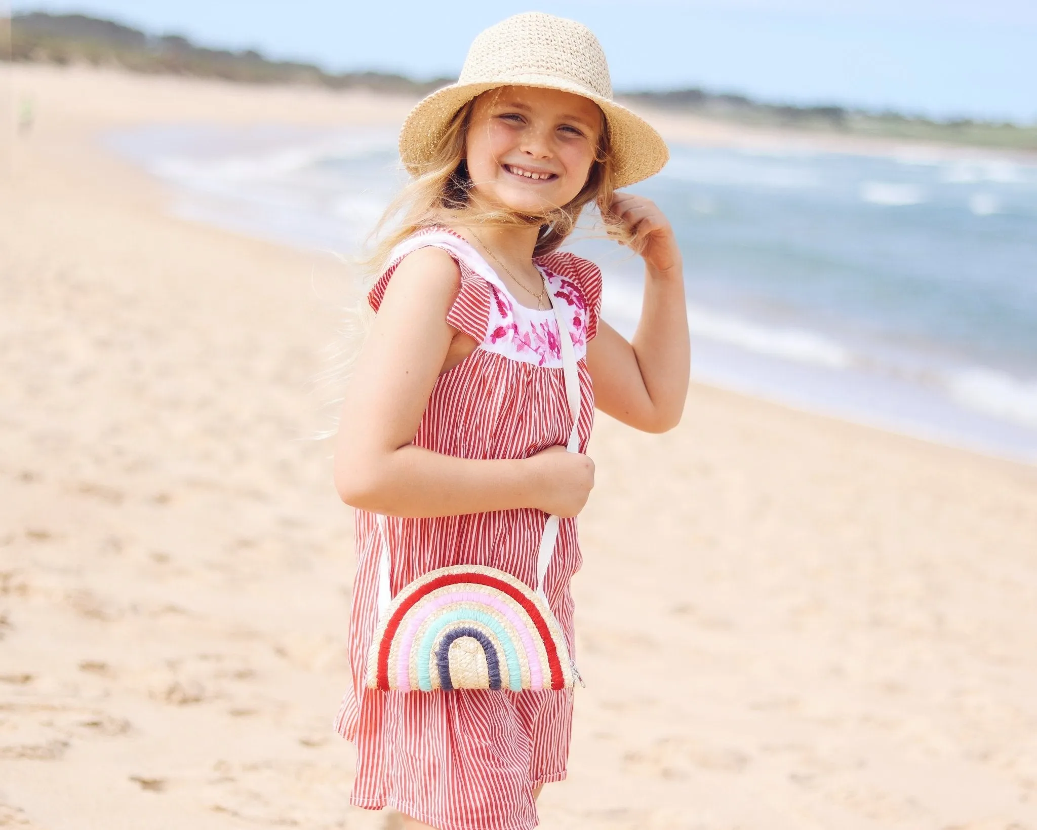 Rainbow Straw Bag