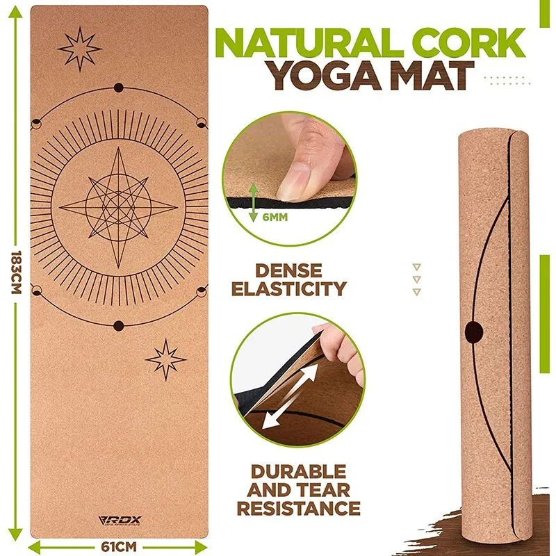 RDX D6 6mm Cork Yoga Mat