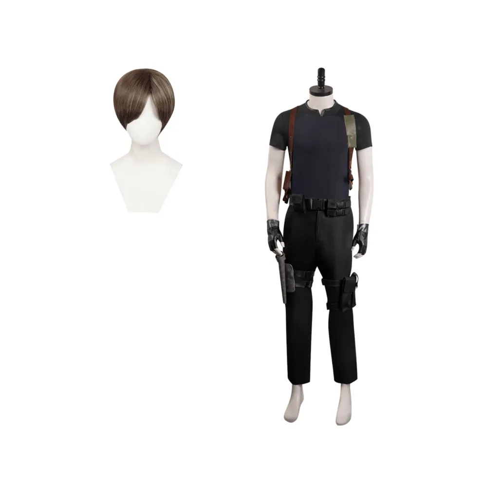 Resident Evil 4 Remake Leon S.Kennedy Cosplay Costume Outfits Halloween Carnival Suit