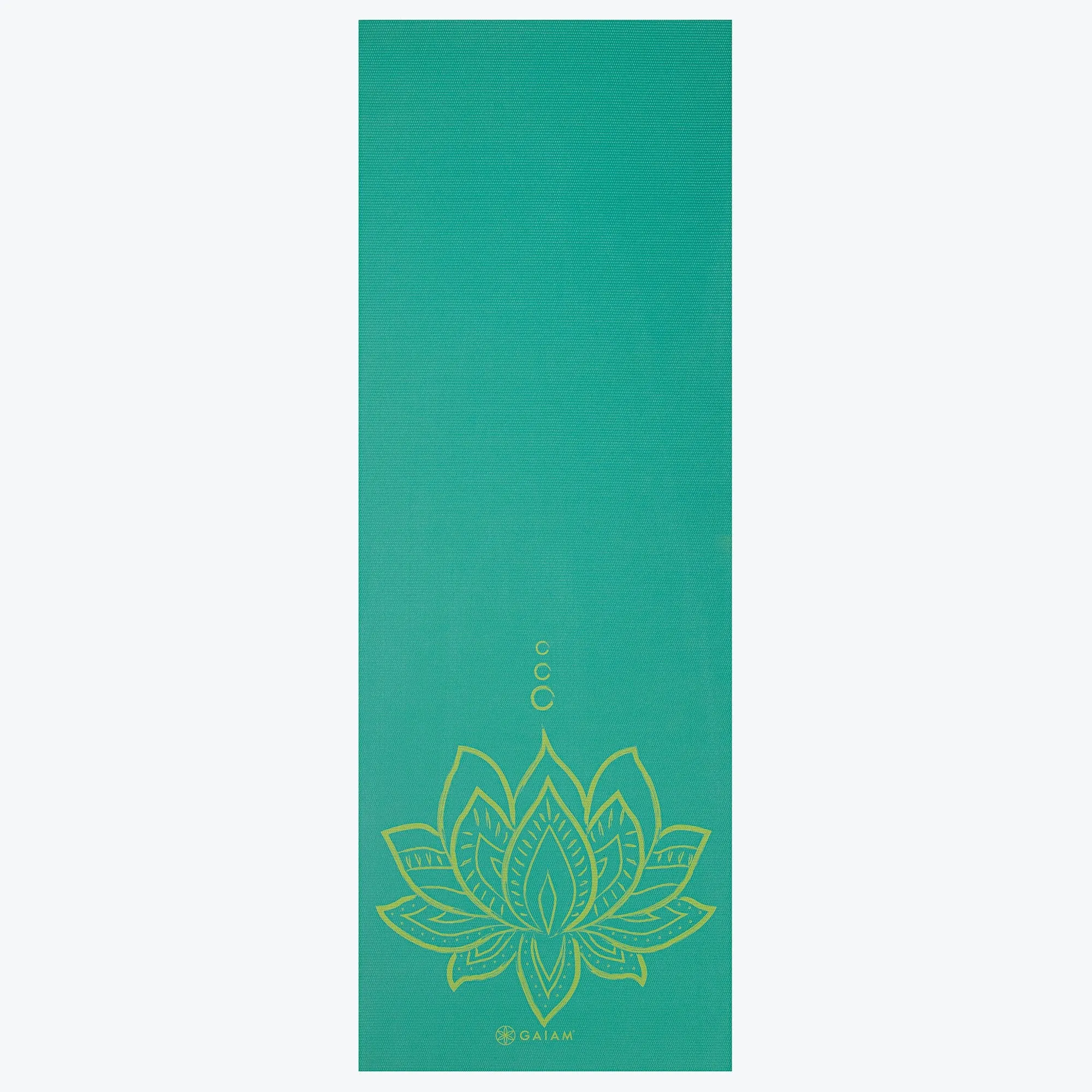 Reversible Turquoise Lotus Yoga Mat (6mm)