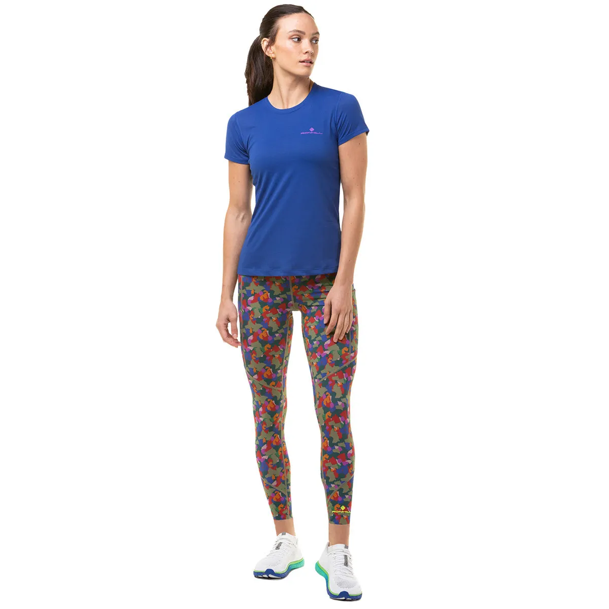 Ronhill Tech Crop Tight Womens | Stardust/wdland Monet