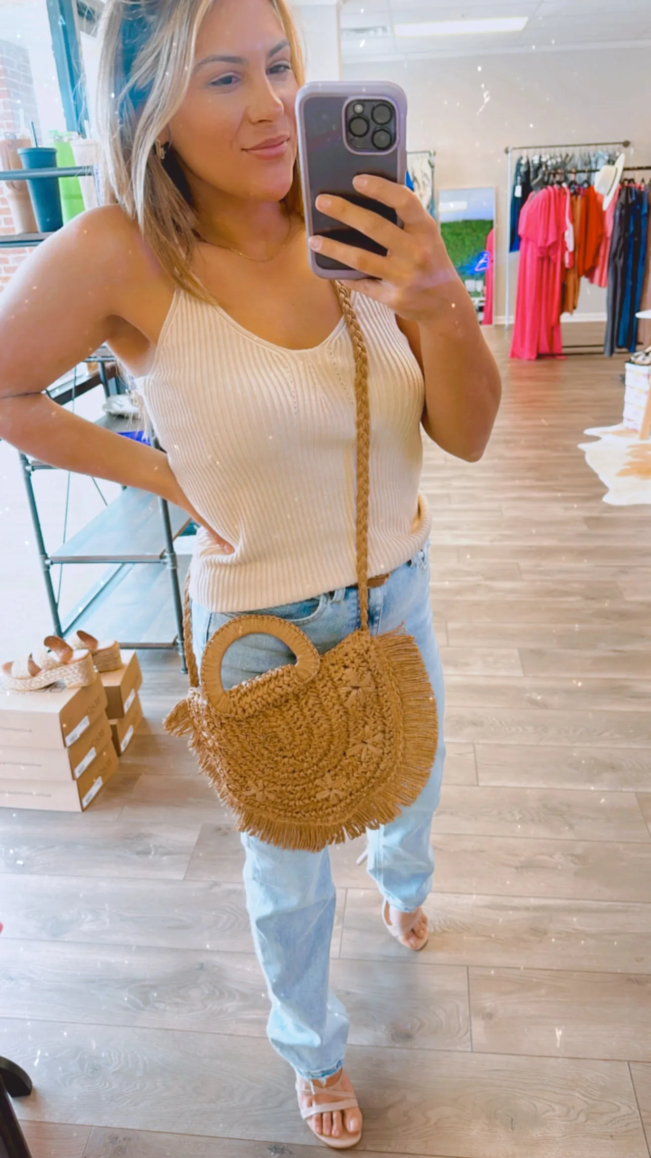 Semicircle Fringe Beach Bag