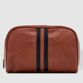 Sinatra Mens Large Wash Bag | Tan