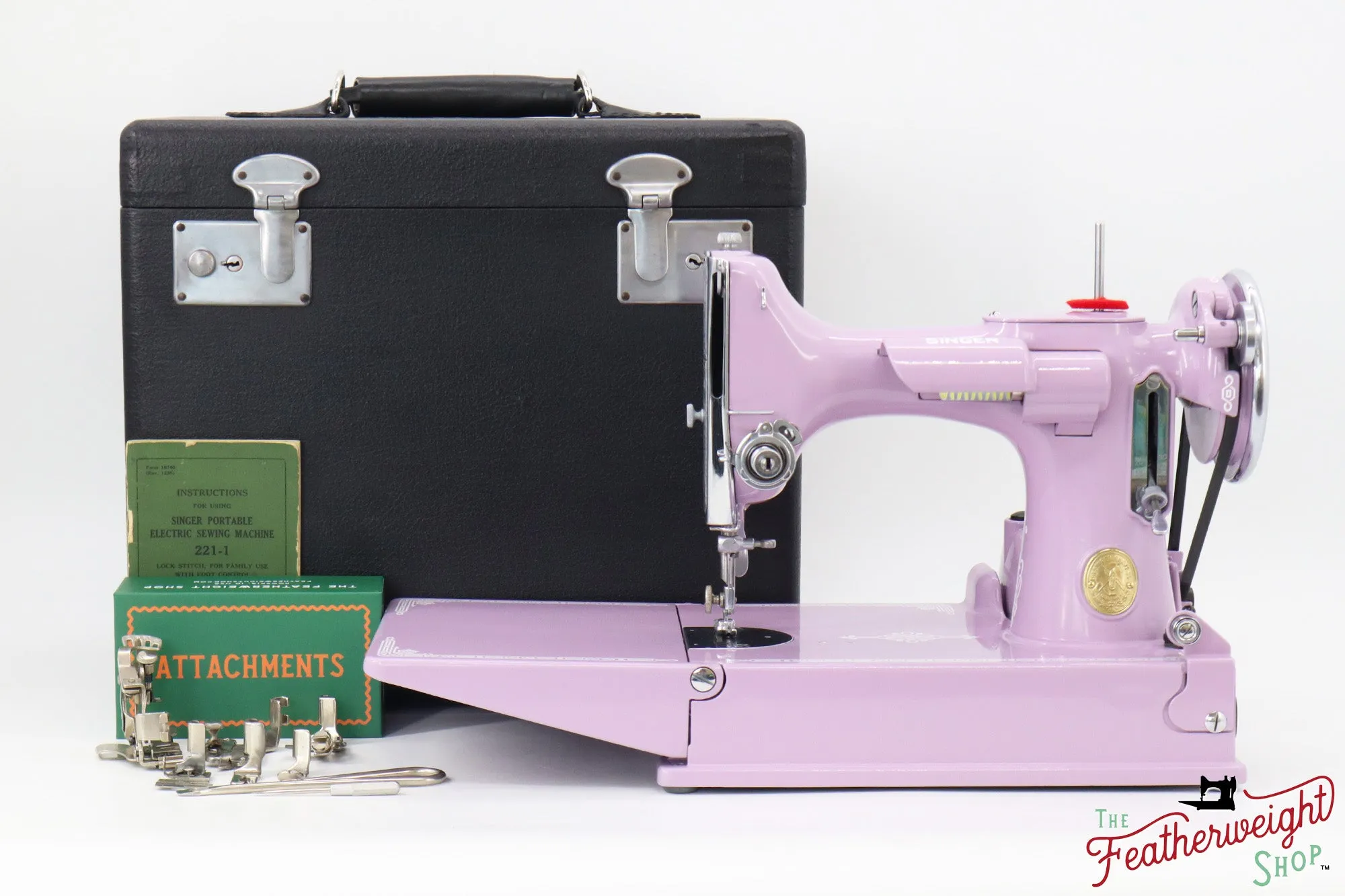 Singer Featherweight 221, AD998*** - Fully Restored in Wisteria