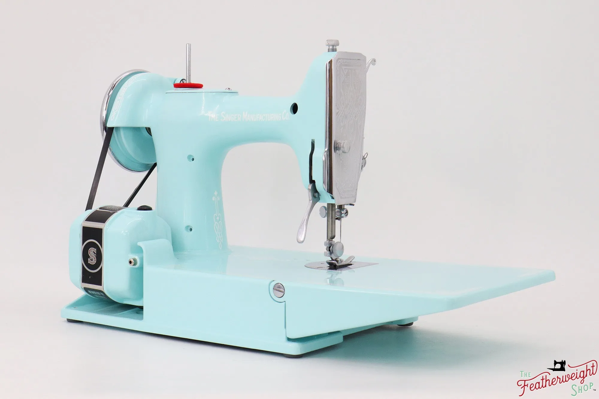 Singer Featherweight 221, AE213*** - Fully Restored in Snowflake Blue