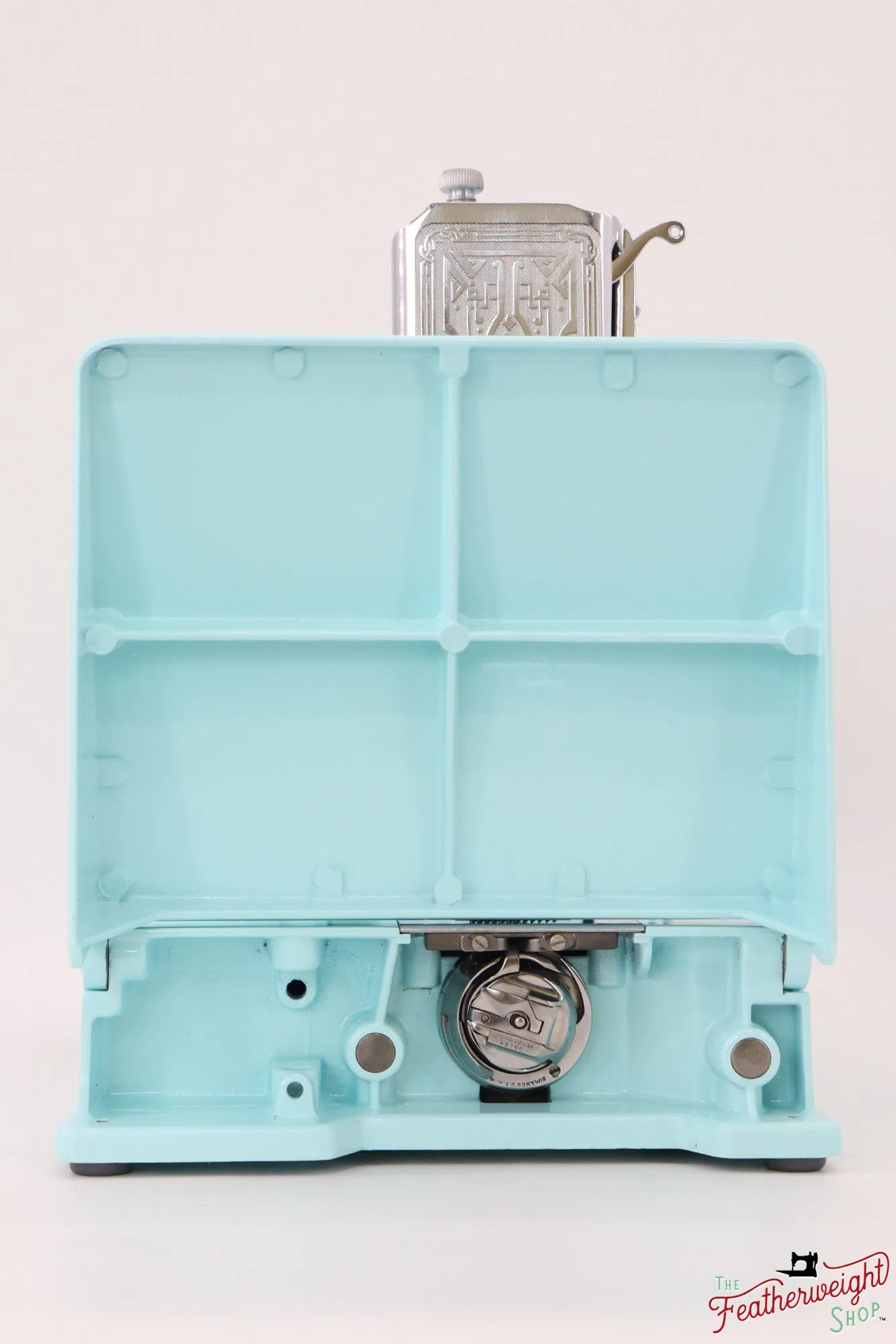 Singer Featherweight 221, AE213*** - Fully Restored in Snowflake Blue