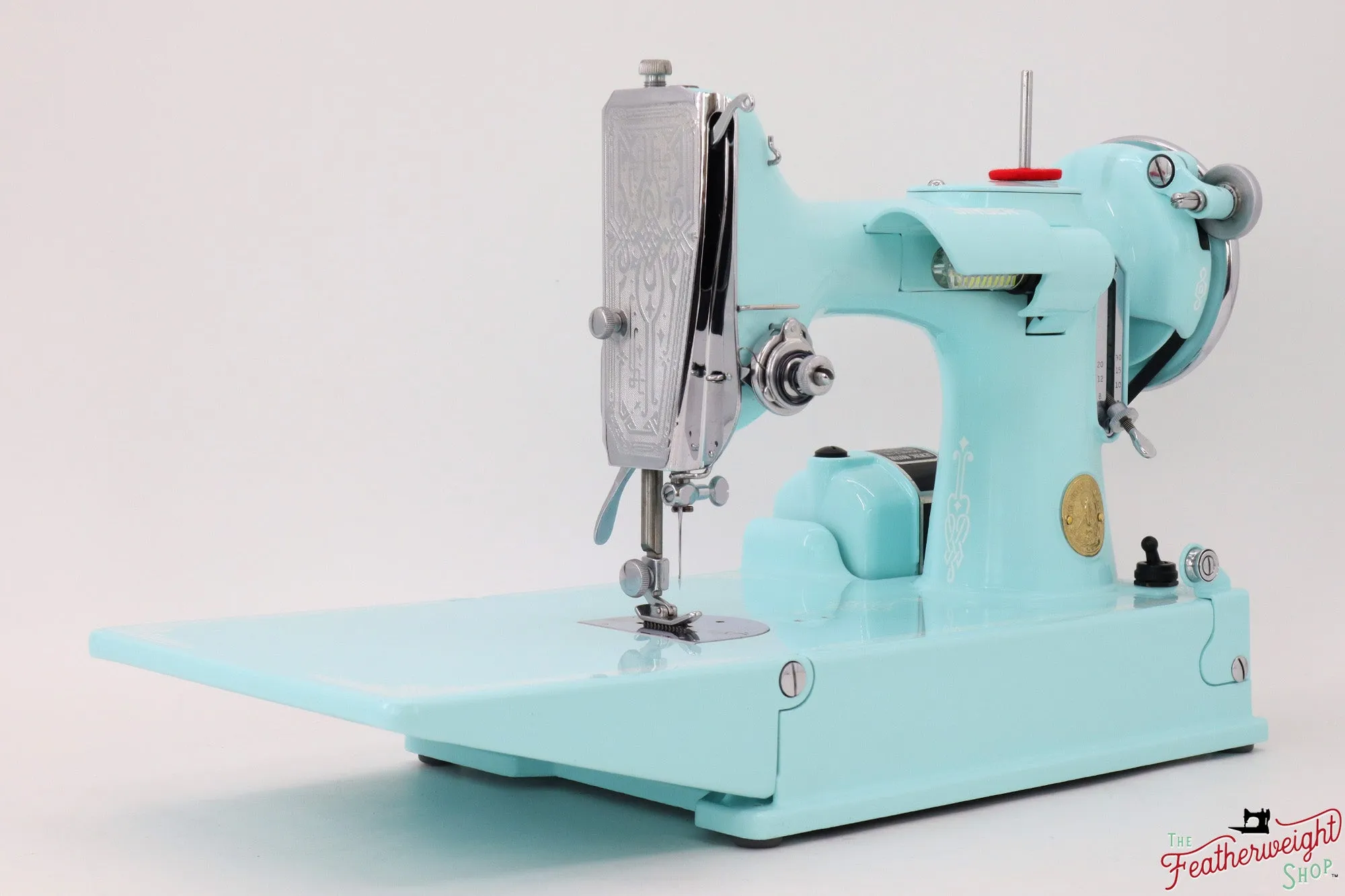 Singer Featherweight 221, AE213*** - Fully Restored in Snowflake Blue