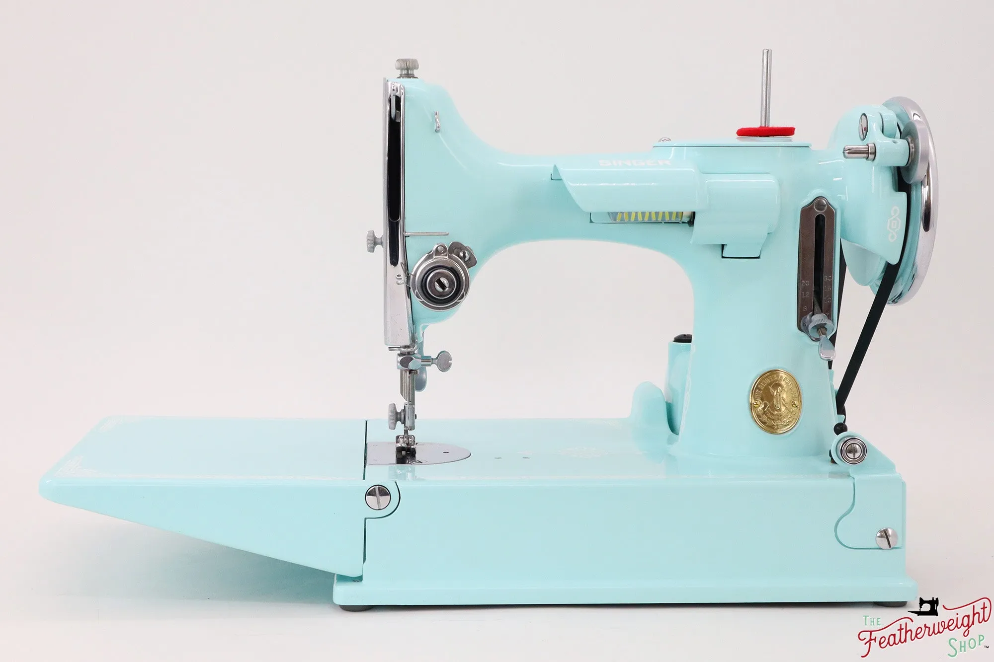 Singer Featherweight 221, AE213*** - Fully Restored in Snowflake Blue