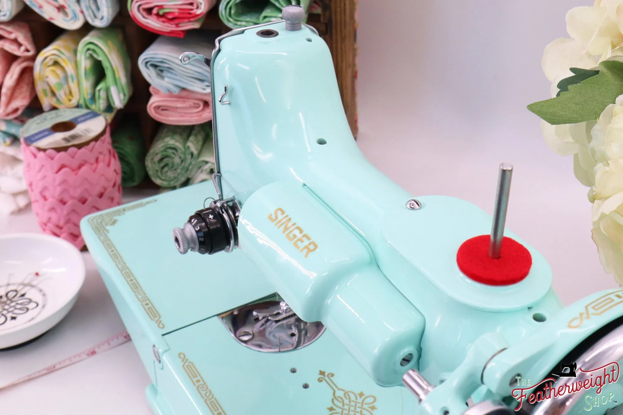 Singer Featherweight 221, AE550*** - Fully Restored in Jenny Blue