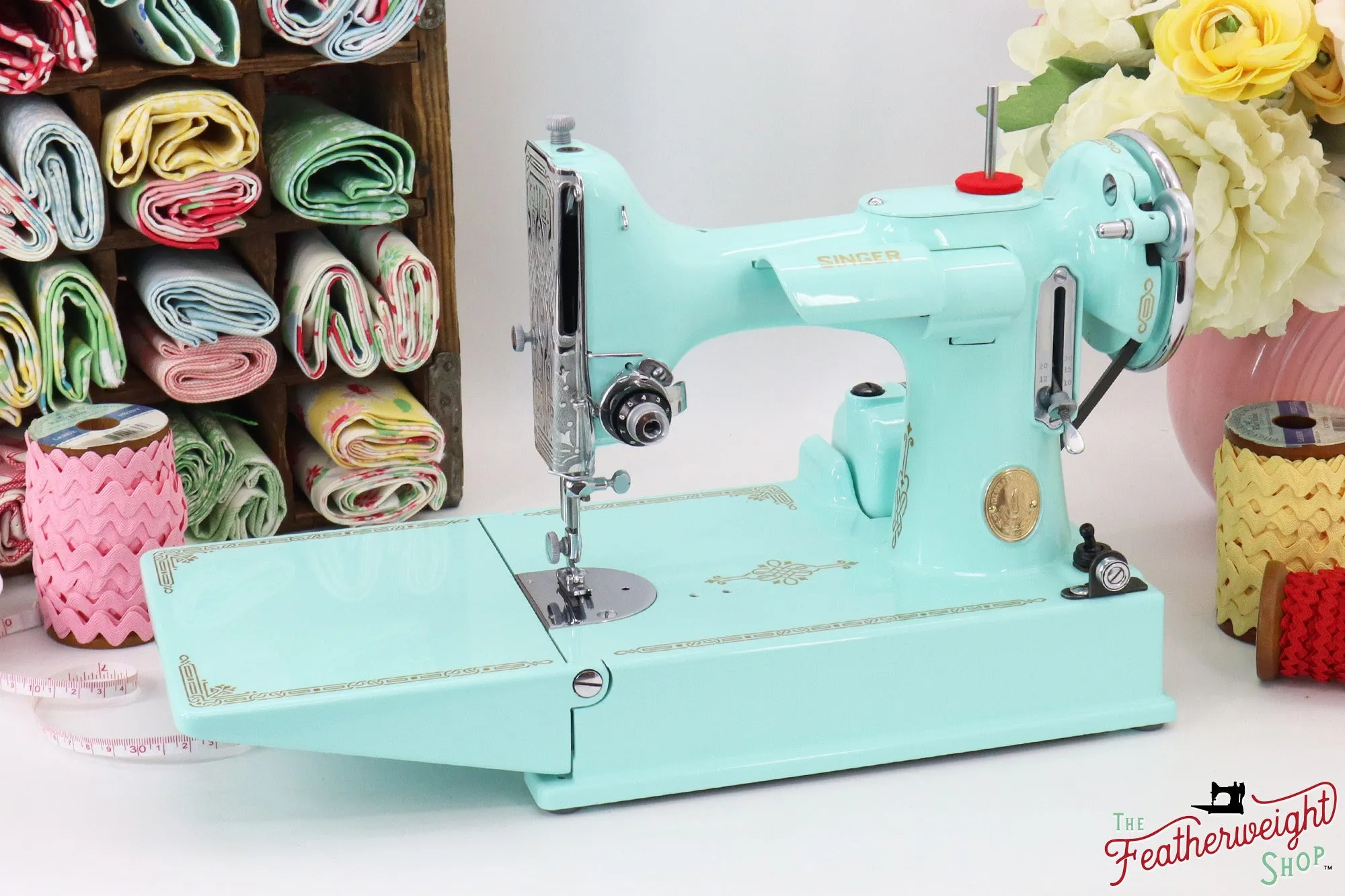 Singer Featherweight 221, AE550*** - Fully Restored in Jenny Blue