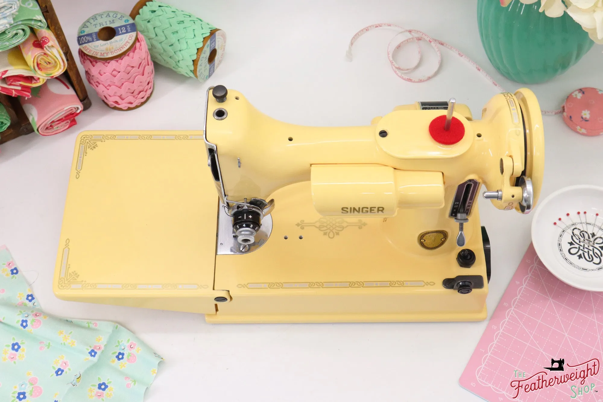 Singer Featherweight 221, AK578*** - Fully Restored in Happy Yellow