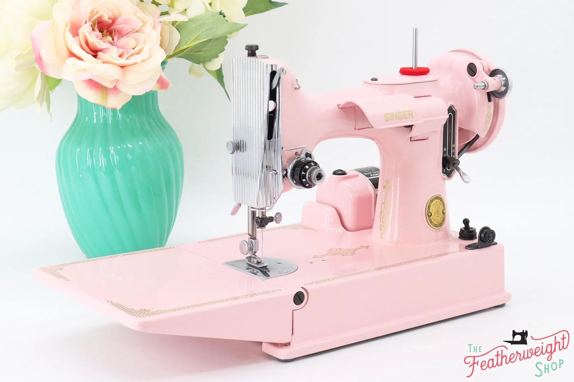 Singer Featherweight 221, AL177*** - Fully Restored in Poodle Skirt Pink