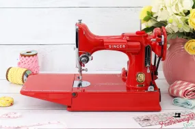 Singer Featherweight 221, AM17209* - Fully Restored in Liberty Red